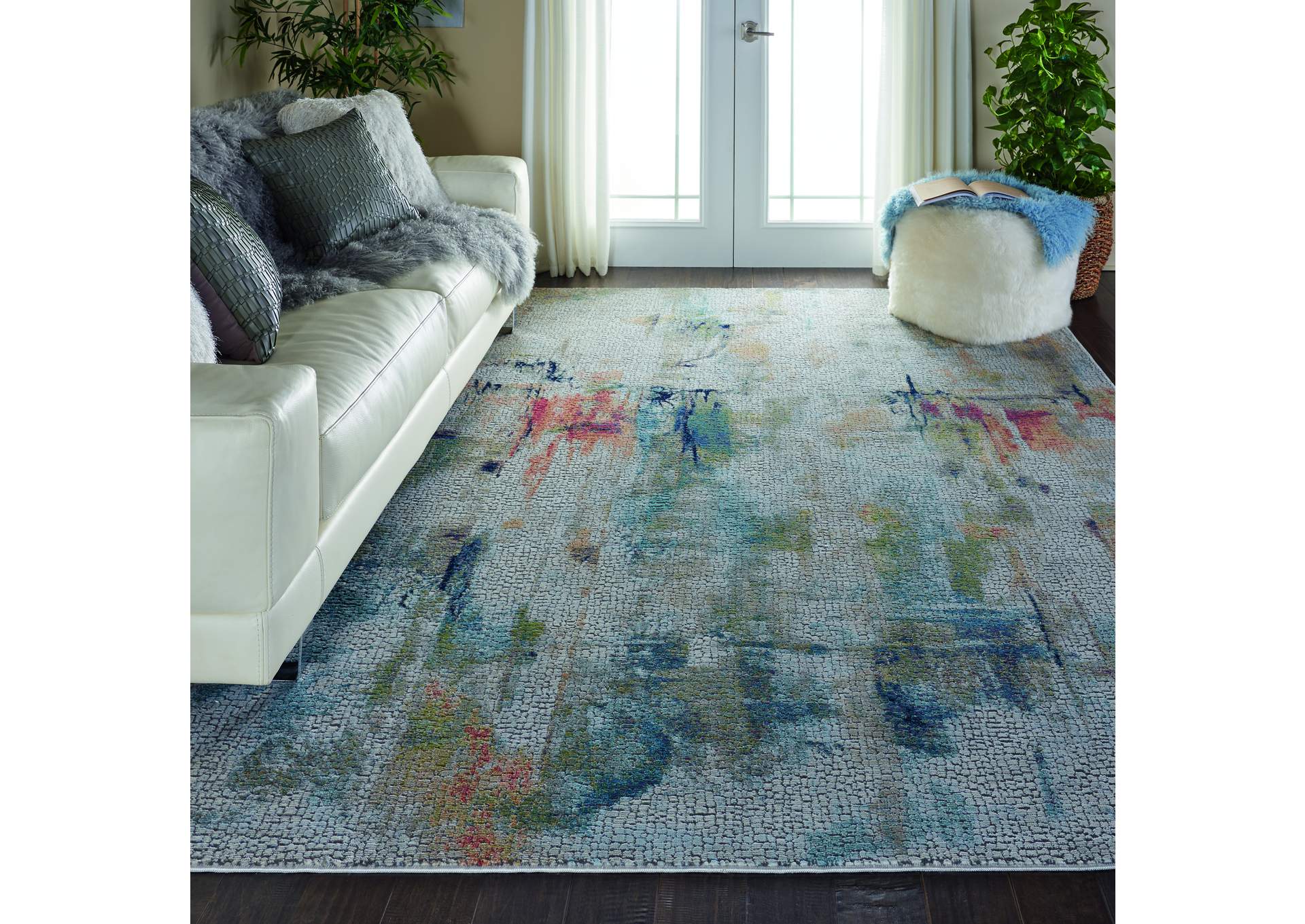 Nourison Ankara Global ANR09 White Multicolor 9'x12' Oversized Textured Rug,Nourison