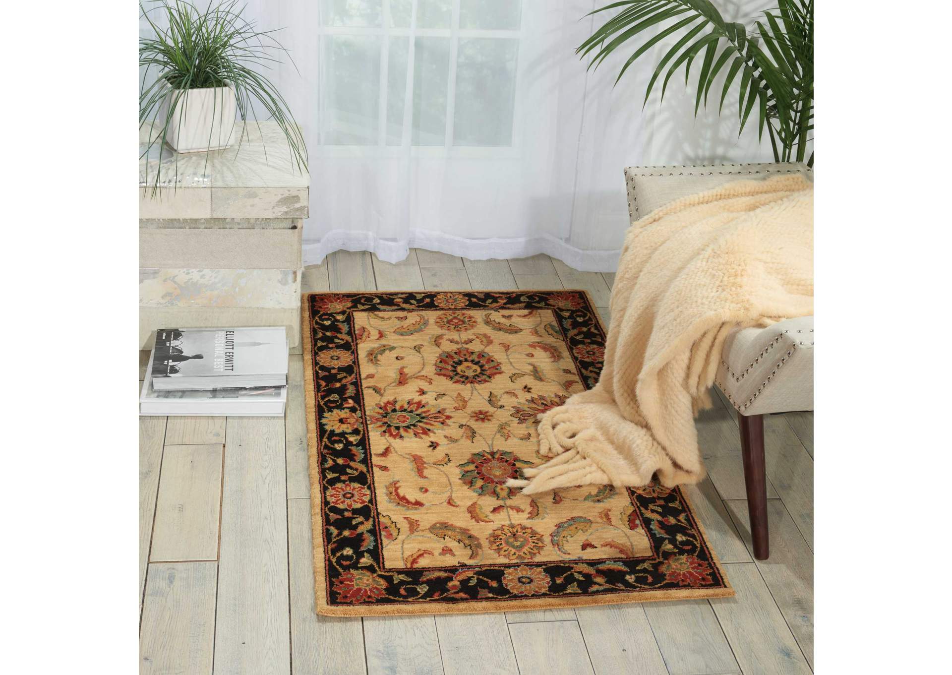 Nourison Living Treasures LI04 Beige Multicolor 4'x6' Area Rug,Nourison