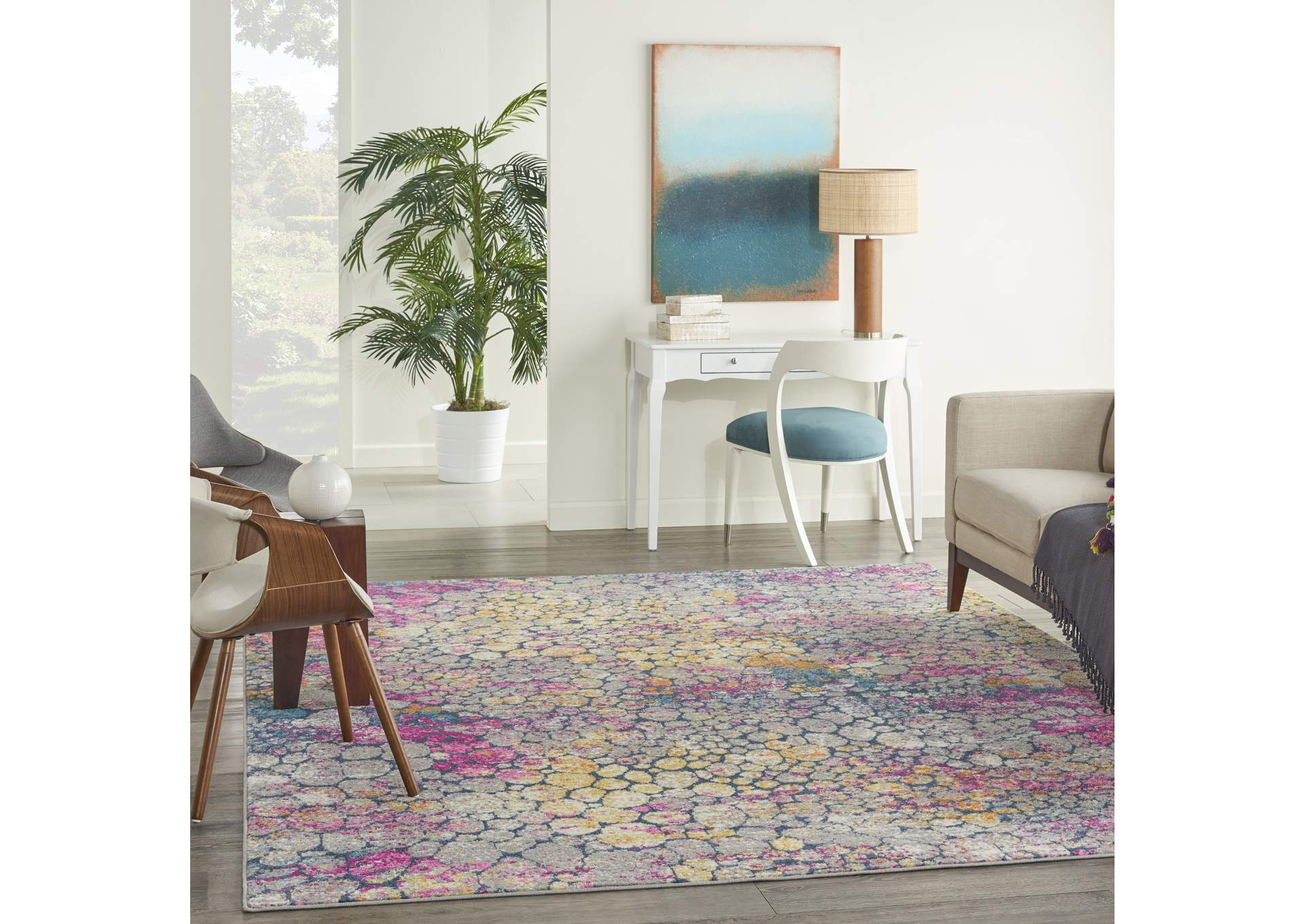 Nourison Passion 7'x10' Yellow Multicolor Area Rug,Nourison