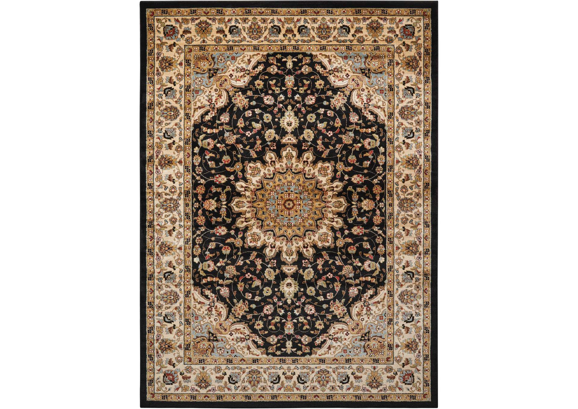 Nourison Delano DEL04 Black 8'x11' Rug,Nourison