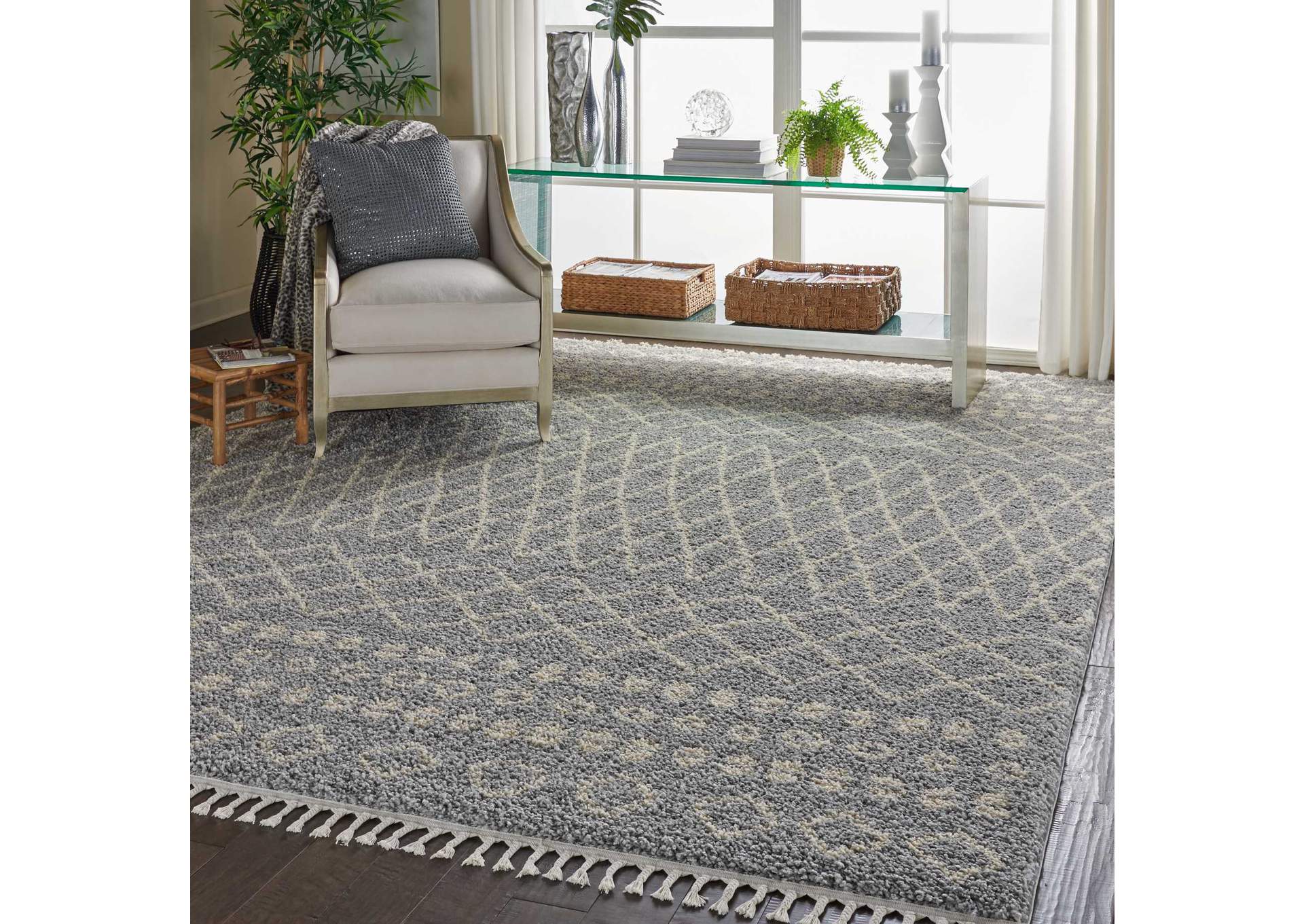 Nourison Moroccan Shag MRS02 Jute 9'x13' Oversized Rug,Nourison