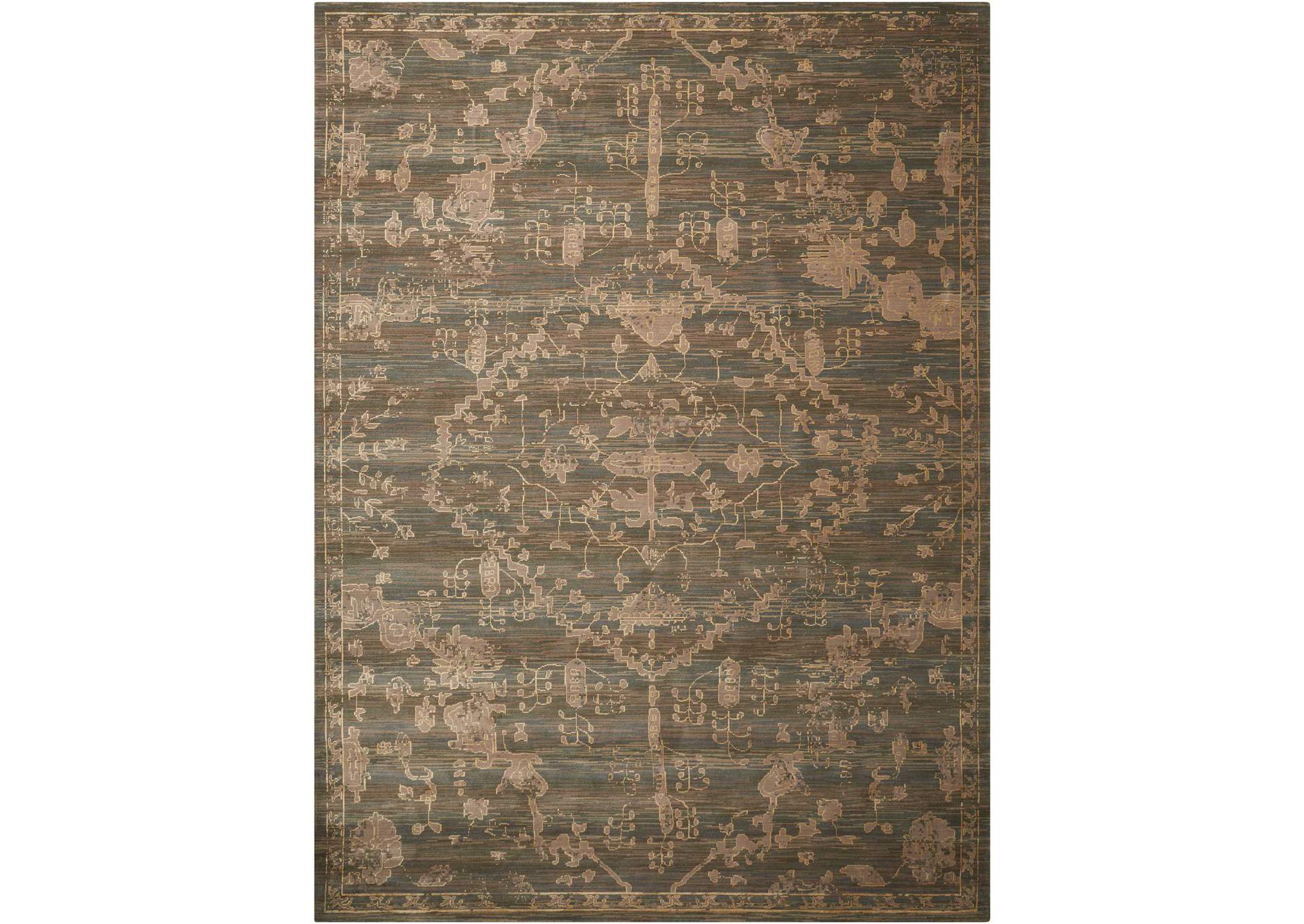 Nourison Silk Elements SKE30 Blue 9'x12' Rug,Nourison