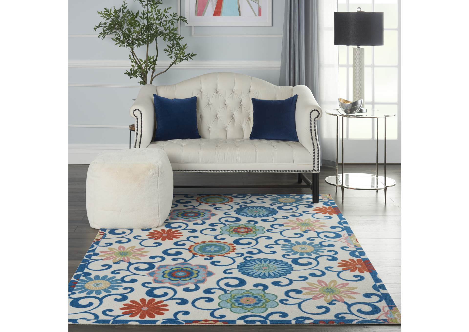 Waverly Wav01/Sun & Shade 4' x 6' Area Rug,Nourison