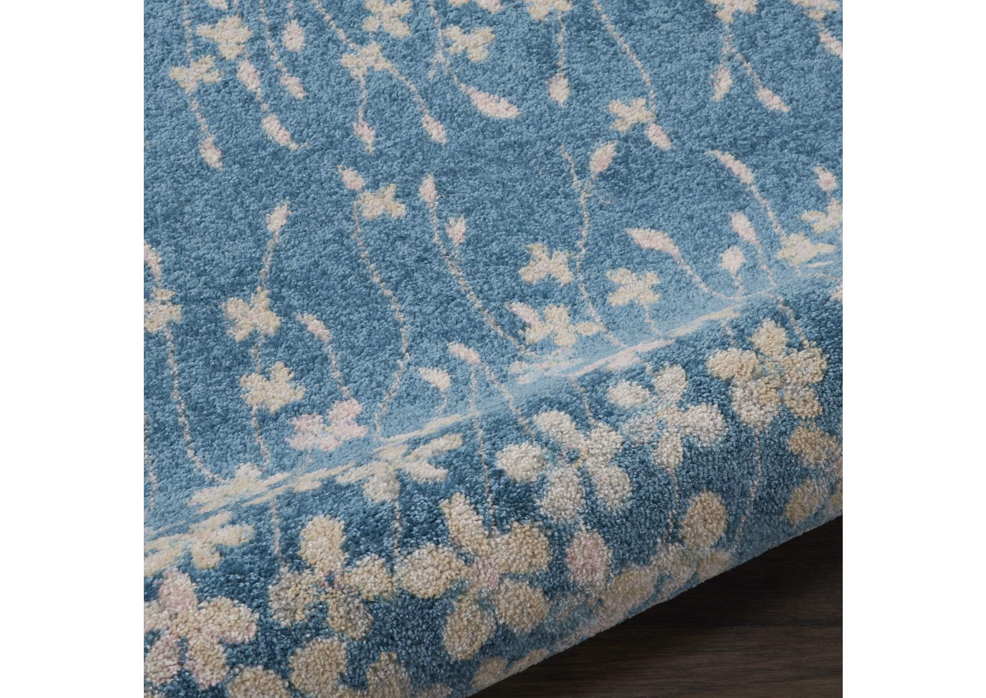 Nourison Tranquil TRA04 Turquoise Blue 7' Runner Hallway Rug,Nourison