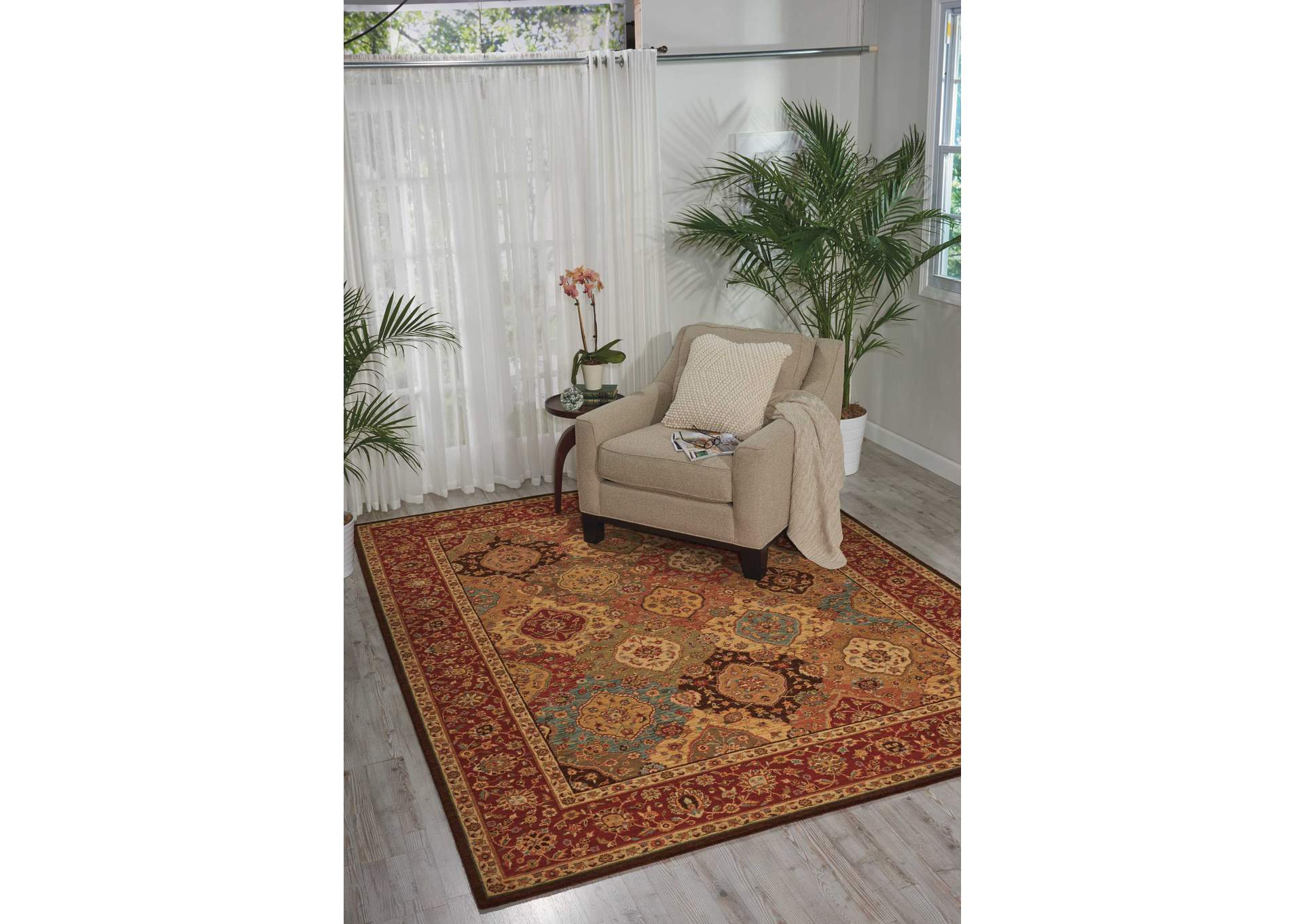 Nourison Living Treasures LI03 Multicolor 4'x6' Area Rug,Nourison