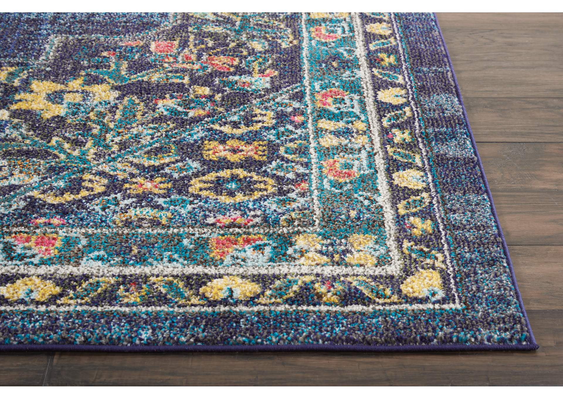 Nourison Passionate PST01 Dark Blue Multicolor 8'x10' Large Rug,Nourison
