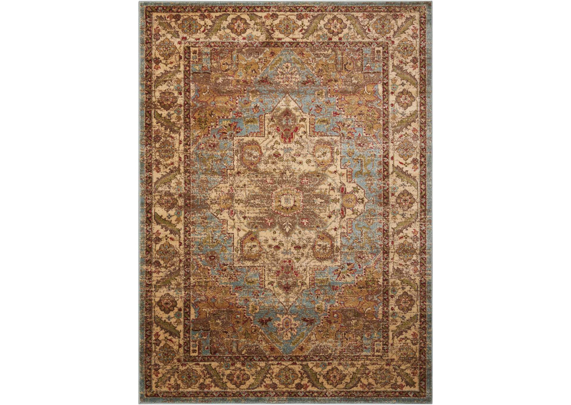 Nourison Delano DEL05 Blue 4'x6' Area Rug,Nourison