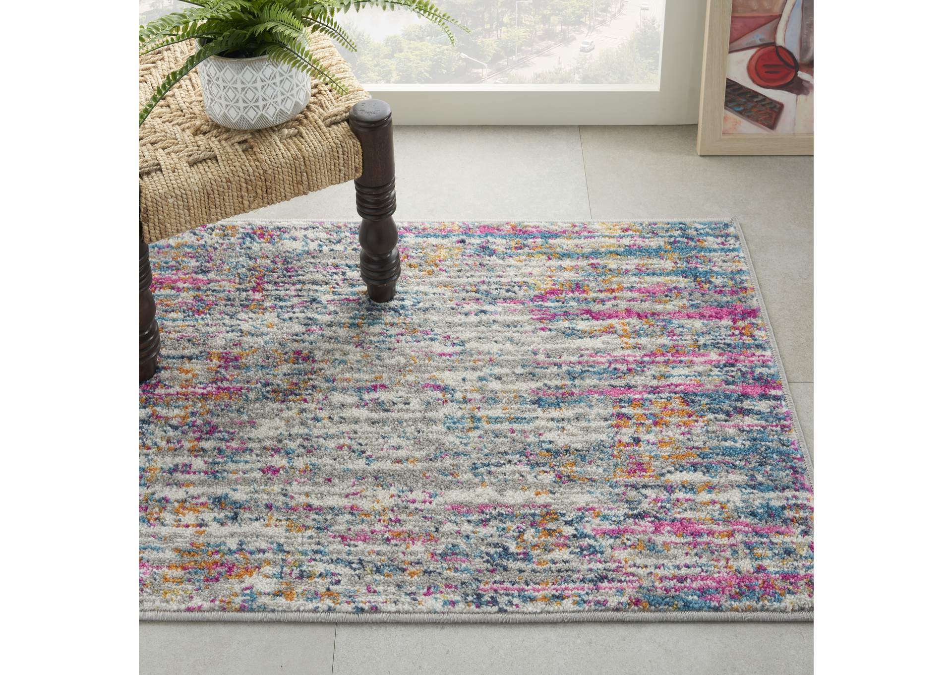 Nourison Passion 2'x3' Ivory Multicolor Area Rug,Nourison