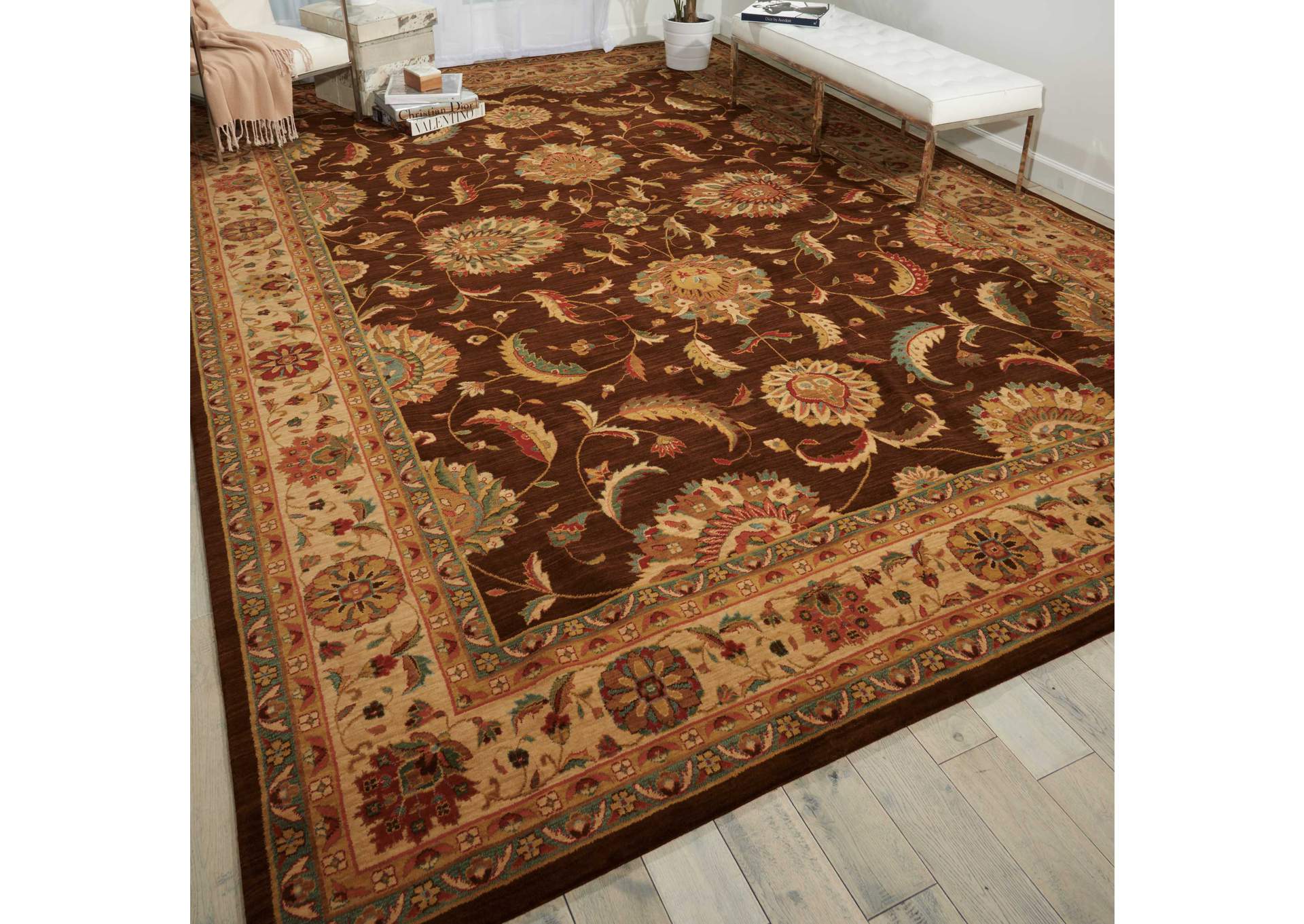 Nourison Living Treasures LI04 Brown 10'x14' Rug,Nourison