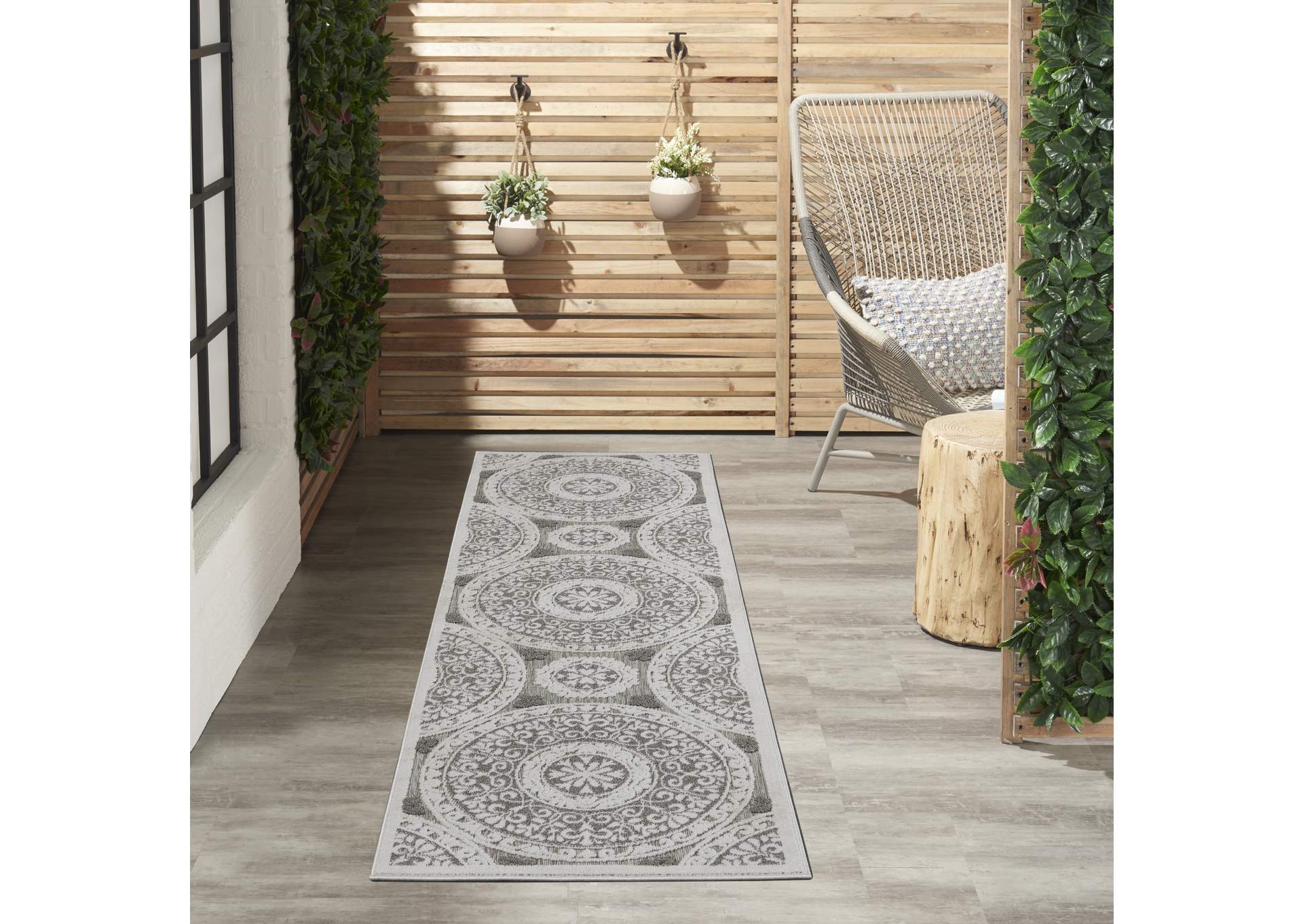 Nourison Key Largo 10' Runner Taupe Area Rug,Nourison
