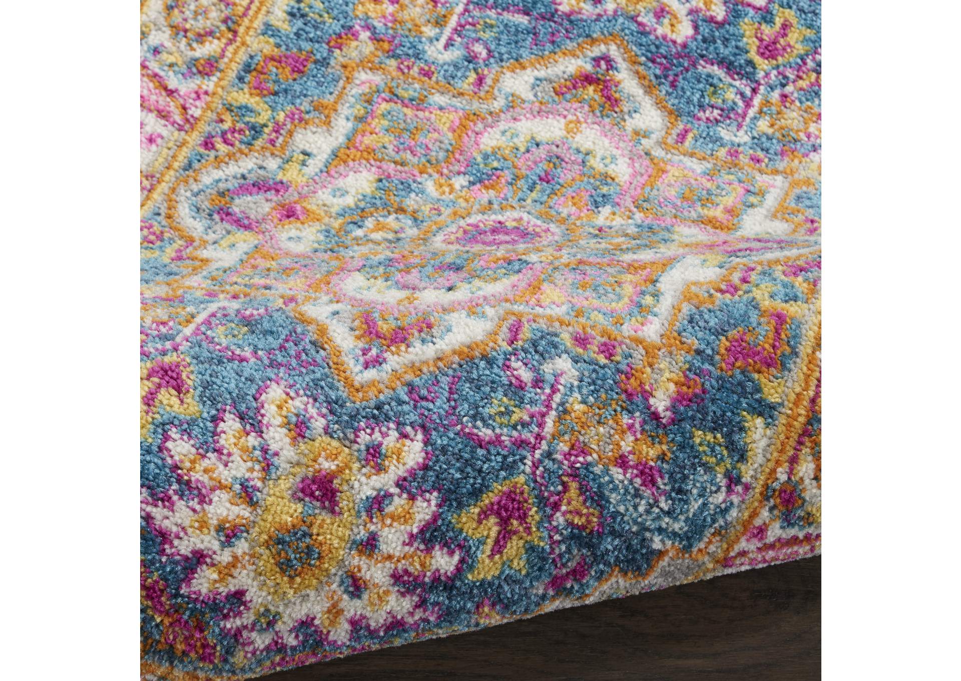 Nourison Passion 2'x3' Teal Multicolor Persian Area Rug,Nourison
