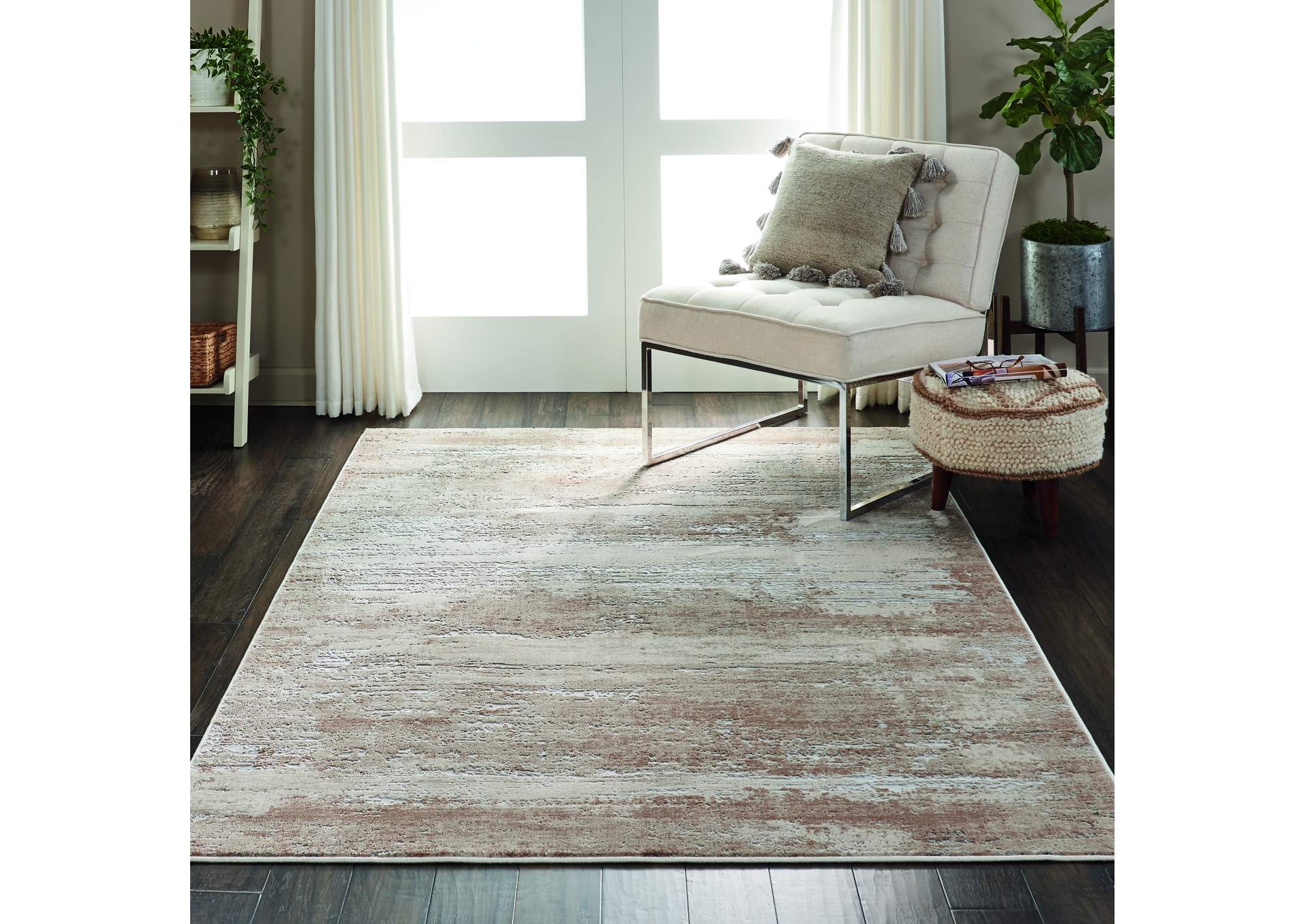 Nourison Rustic Textures RUS03 Beige 5'x7' Rustic Area Rug,Nourison