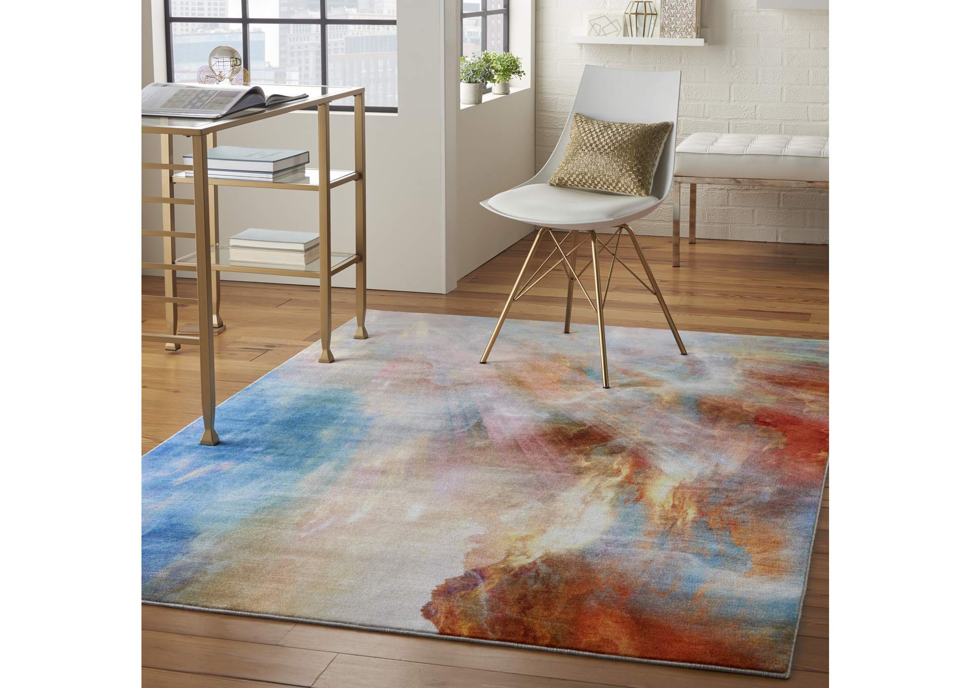 Nourison Le Reve LER04 Multicolor 5'x7' PhotoReal Area Rug,Nourison