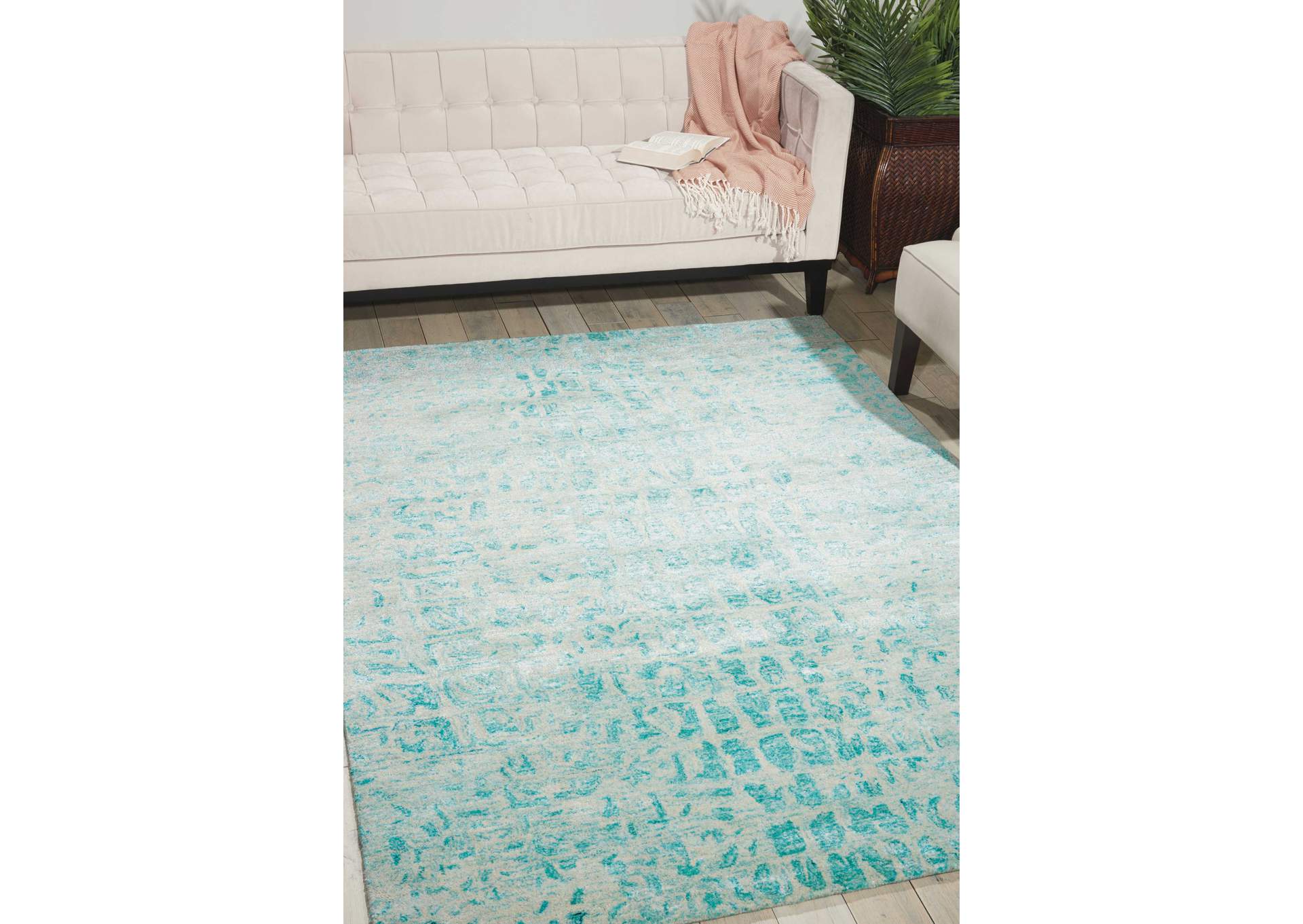 Nourison Gemstone GEM06 Green 8'x10' Rug,Nourison