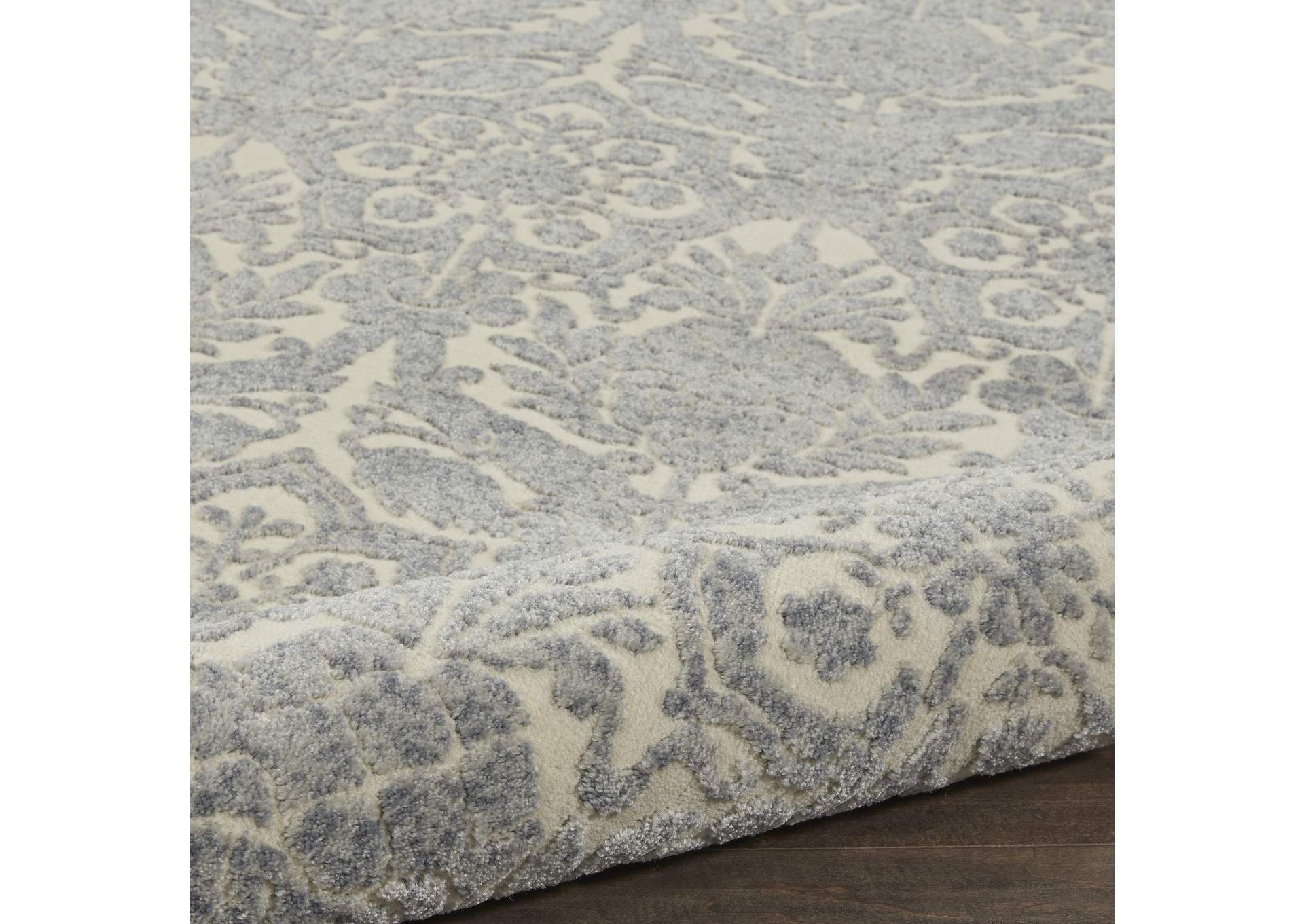 kathy ireland Home Sahara KI390 Grey and Ivory 9'x13' Oversized Rug,Nourison