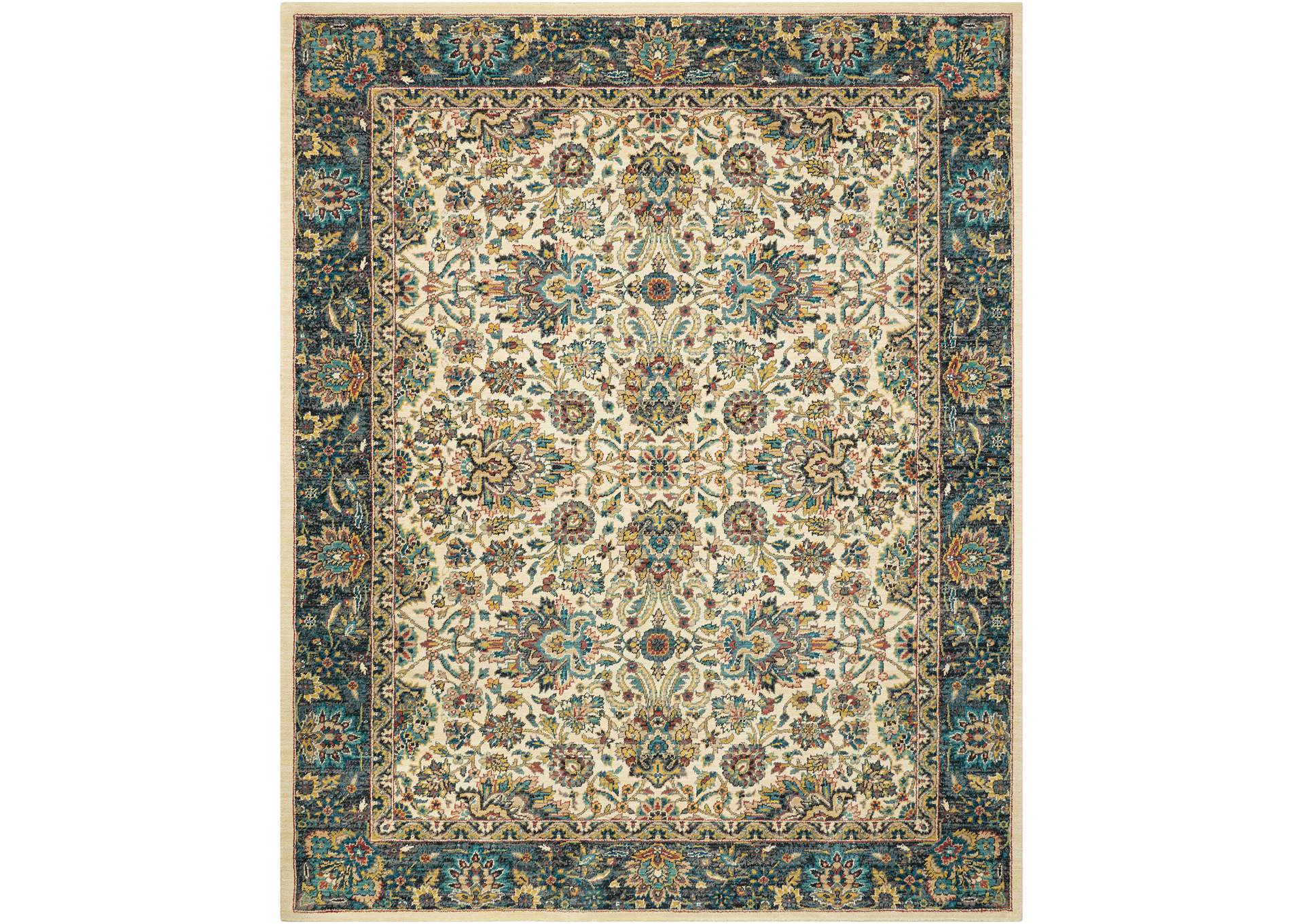 Nourison 2020 NR201 White Multicolor 8'x11' Area Rug,Nourison