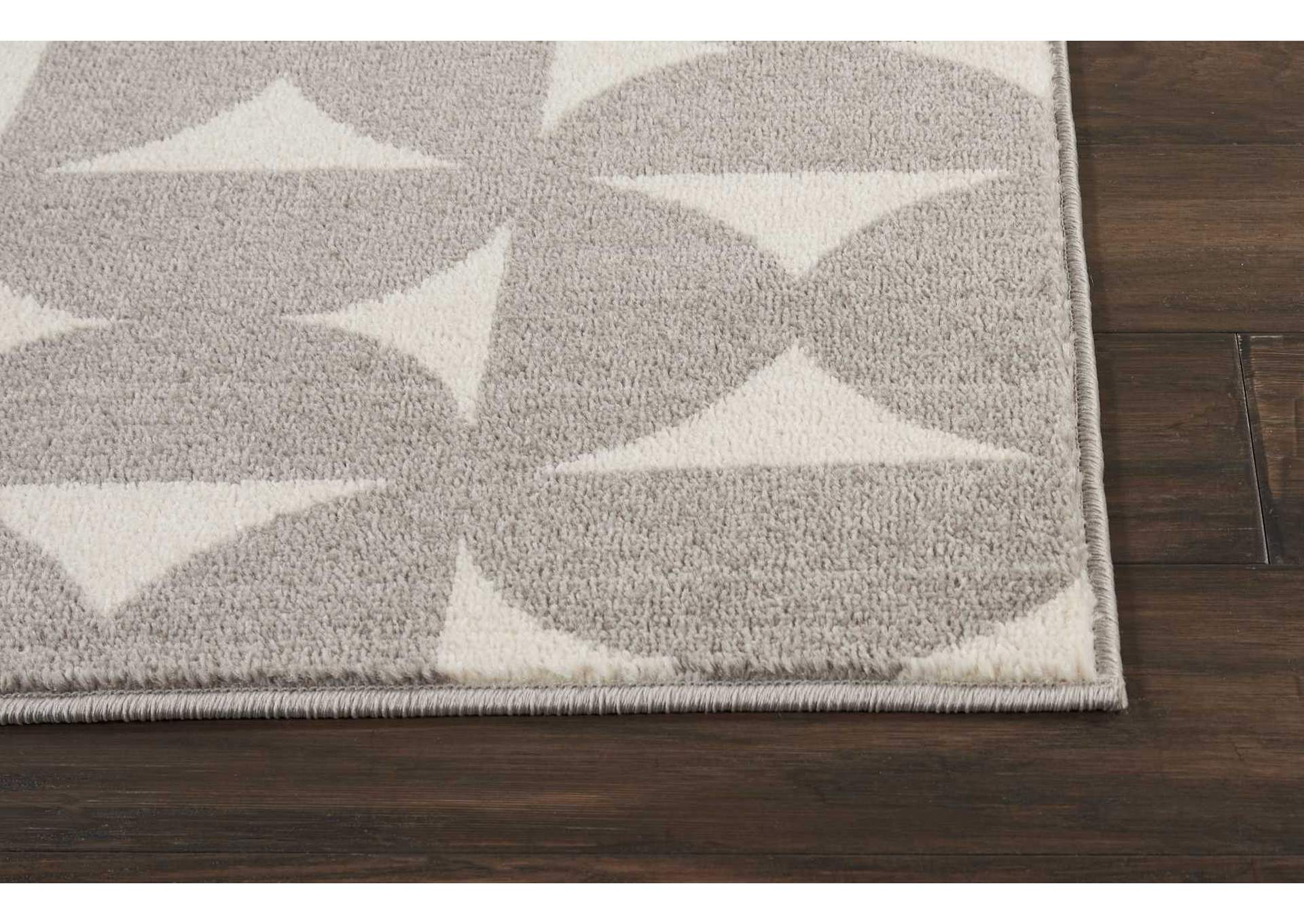 Nourison Harper DS301 Grey 8' Runner Hallway Rug,Nourison