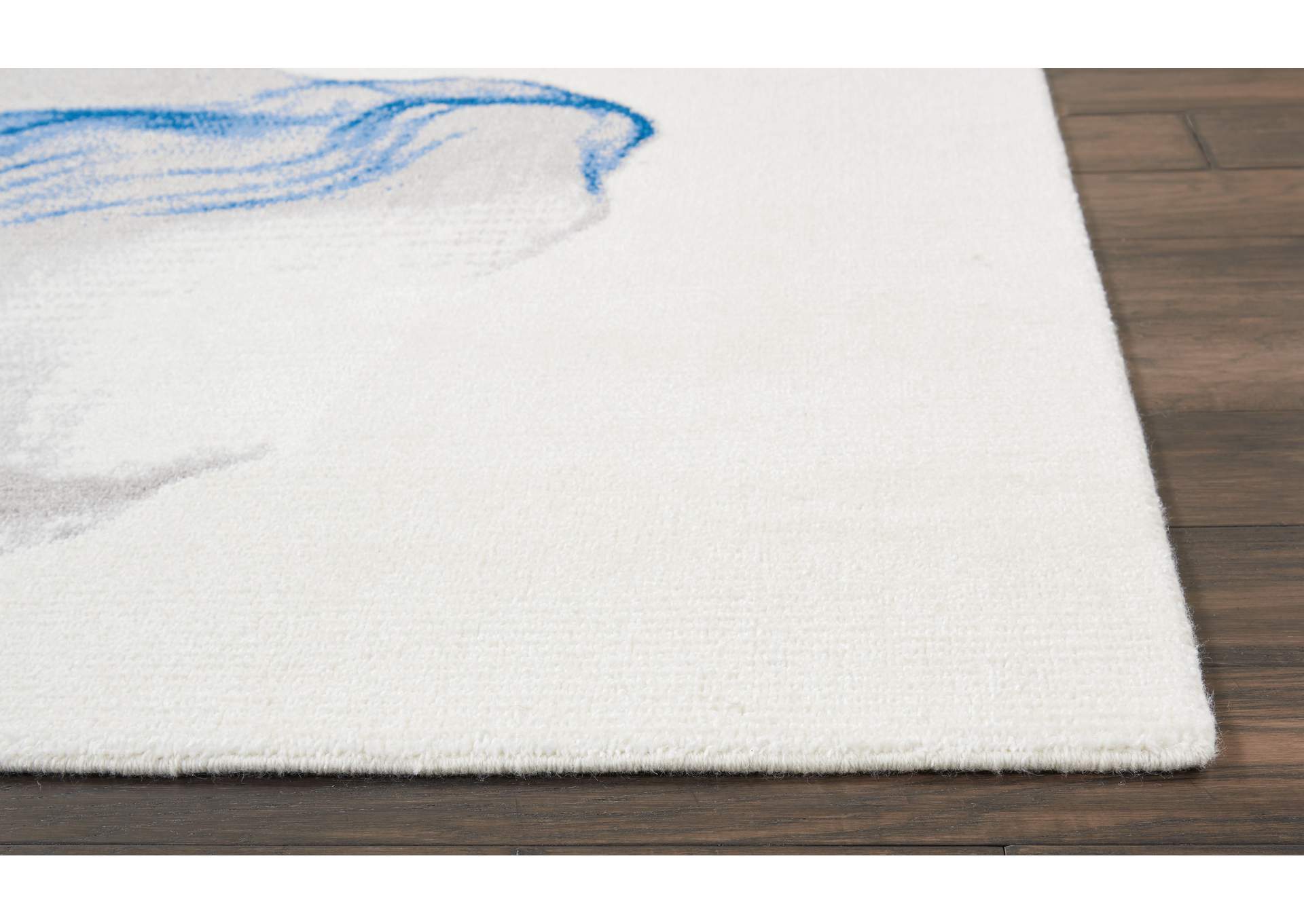 Nourison Twilight TWI27 Ivory and Blue 10'x14' Oversized Rug,Nourison