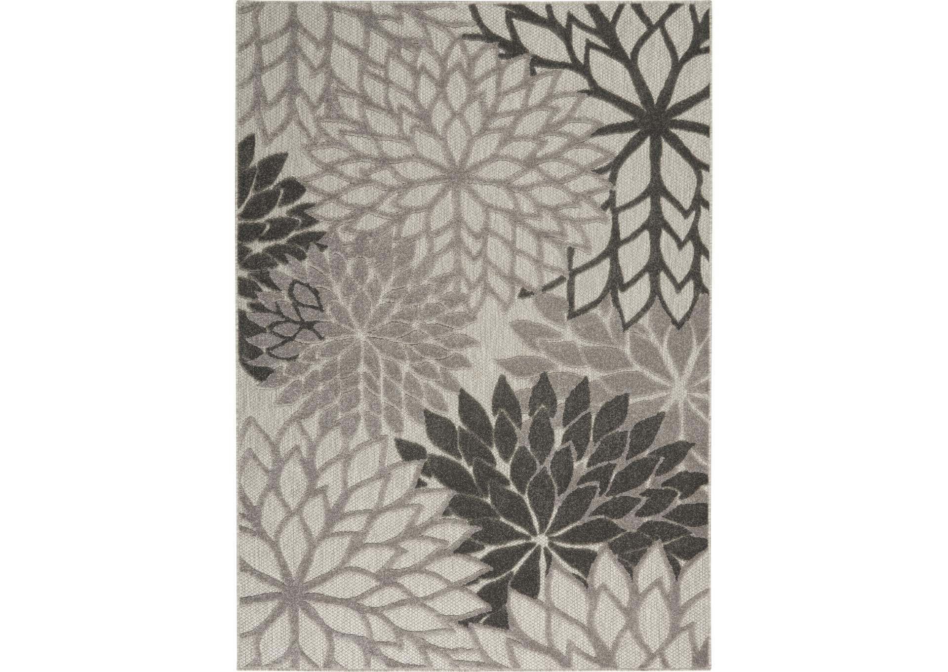Nourison Aloha 4'x6' Silver Grey Area Rug,Nourison