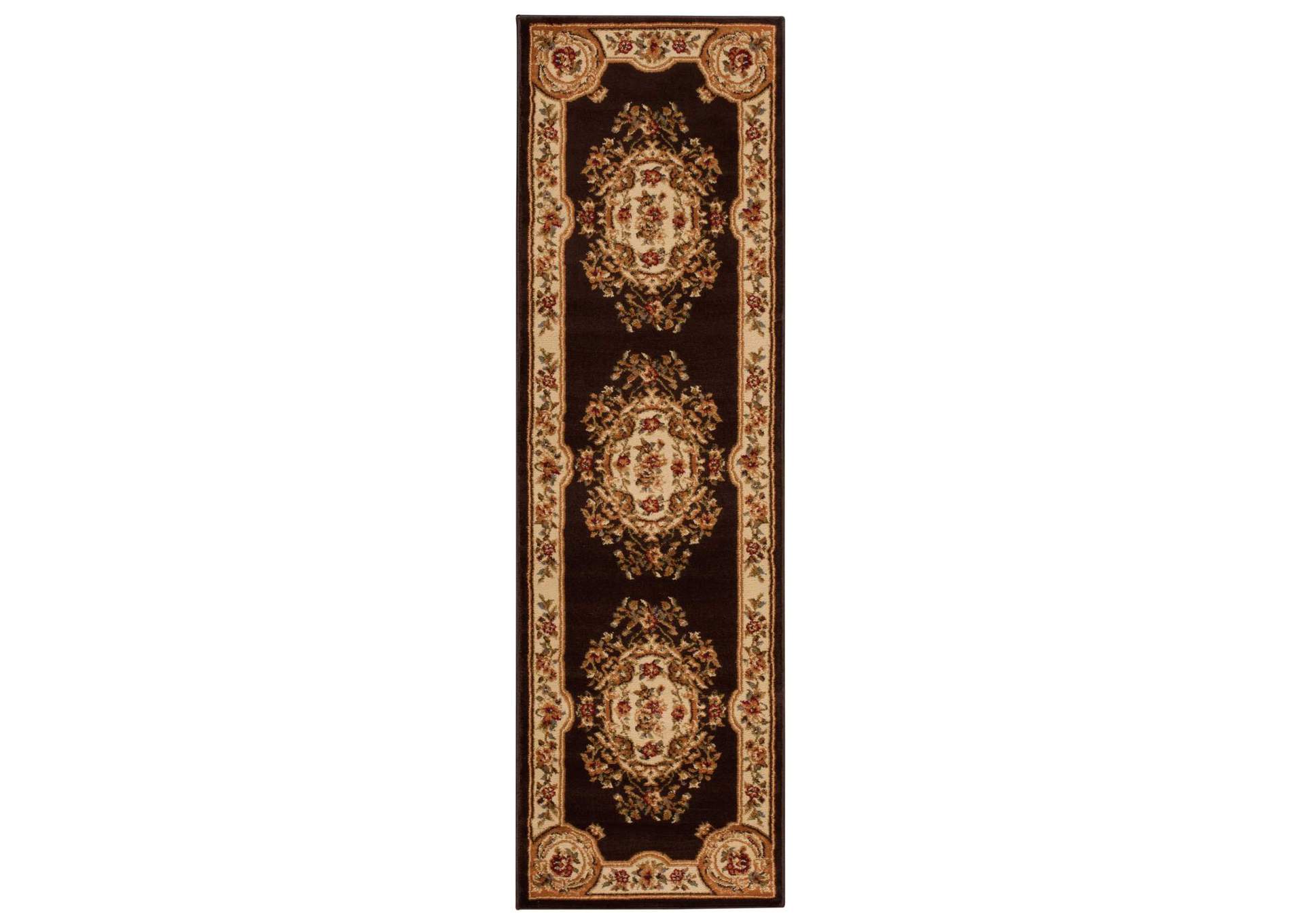 Nourison Paramount PAR37 Brown 7' Runner Hallway Rug,Nourison