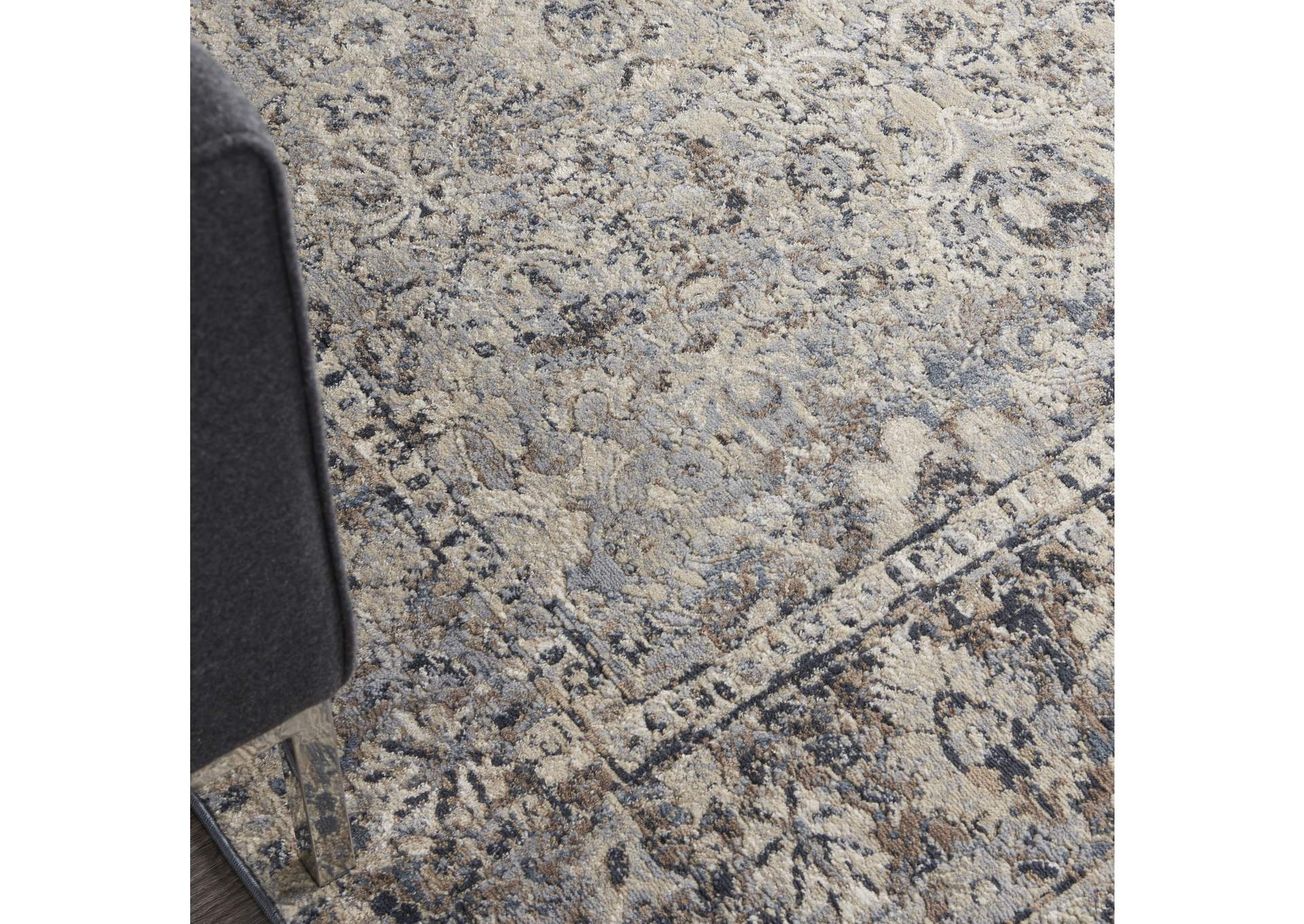 kathy ireland Home Malta MAI03 Grey 4'x6' Area Rug,Nourison