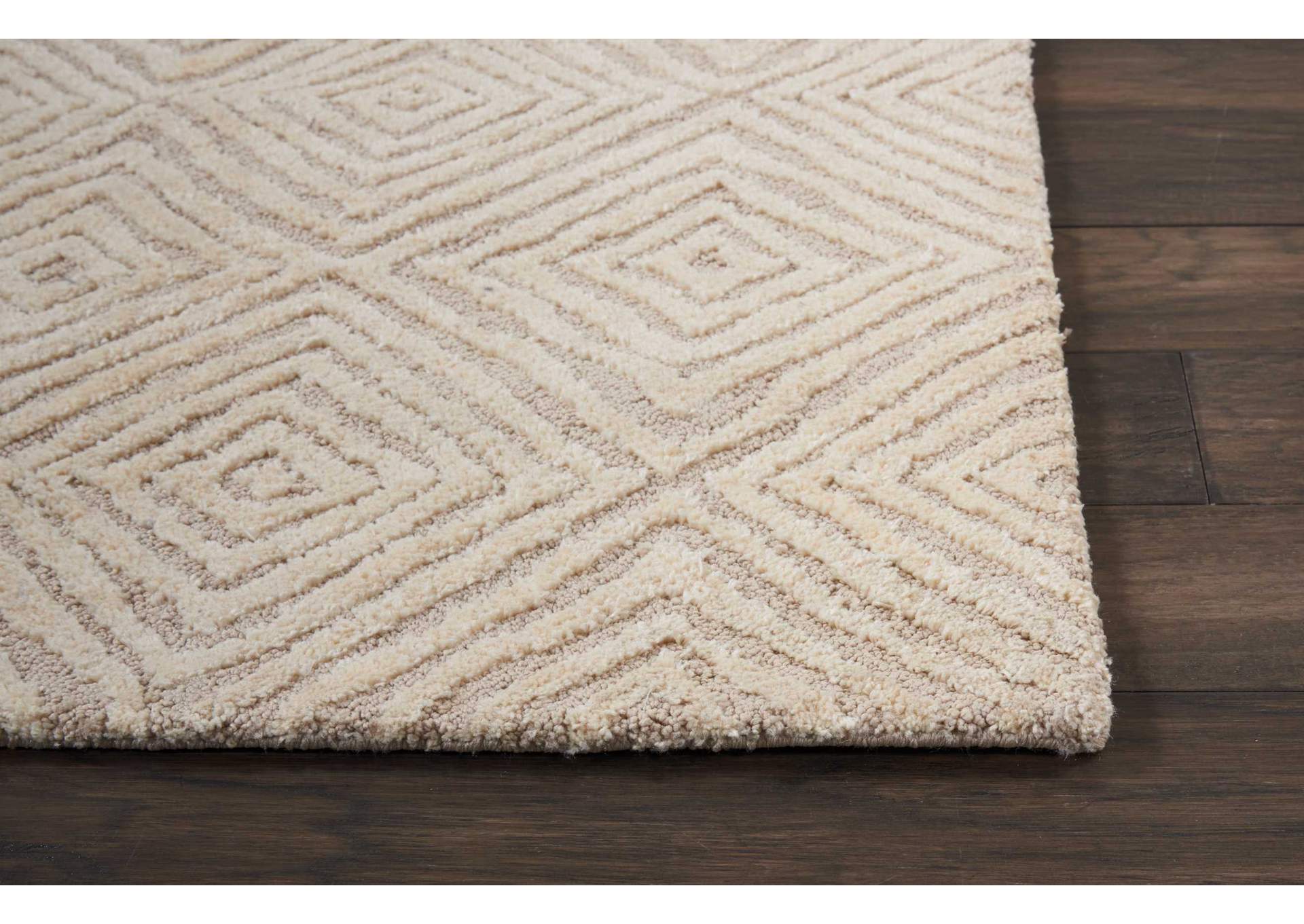 Nourison Deco Mod DEC01 Taupe/Ivory 8' Runner Hallway Rug,Nourison