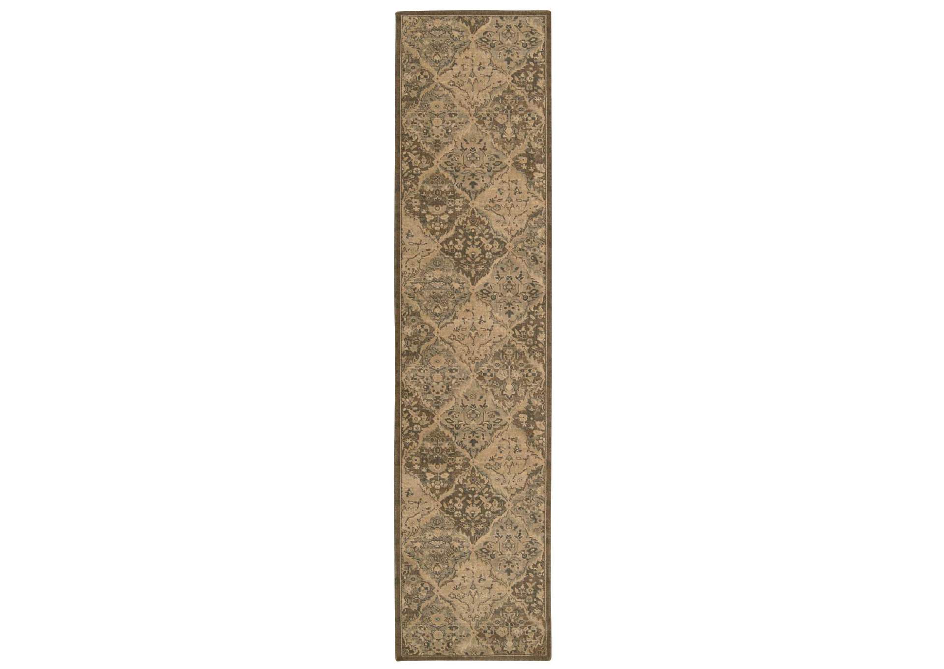 Nourison Silken Allure SLK09 Multicolor 10' Runner Hallway Rug,Nourison