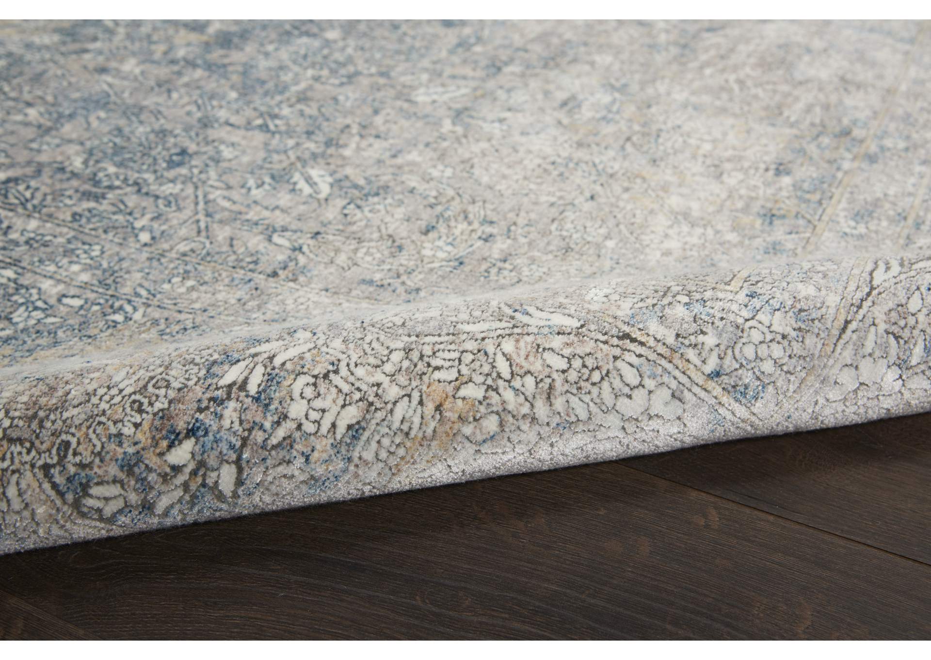 Nourison Starry Nights 10' x 13' Cream and Blue Vintage Area Rug,Nourison