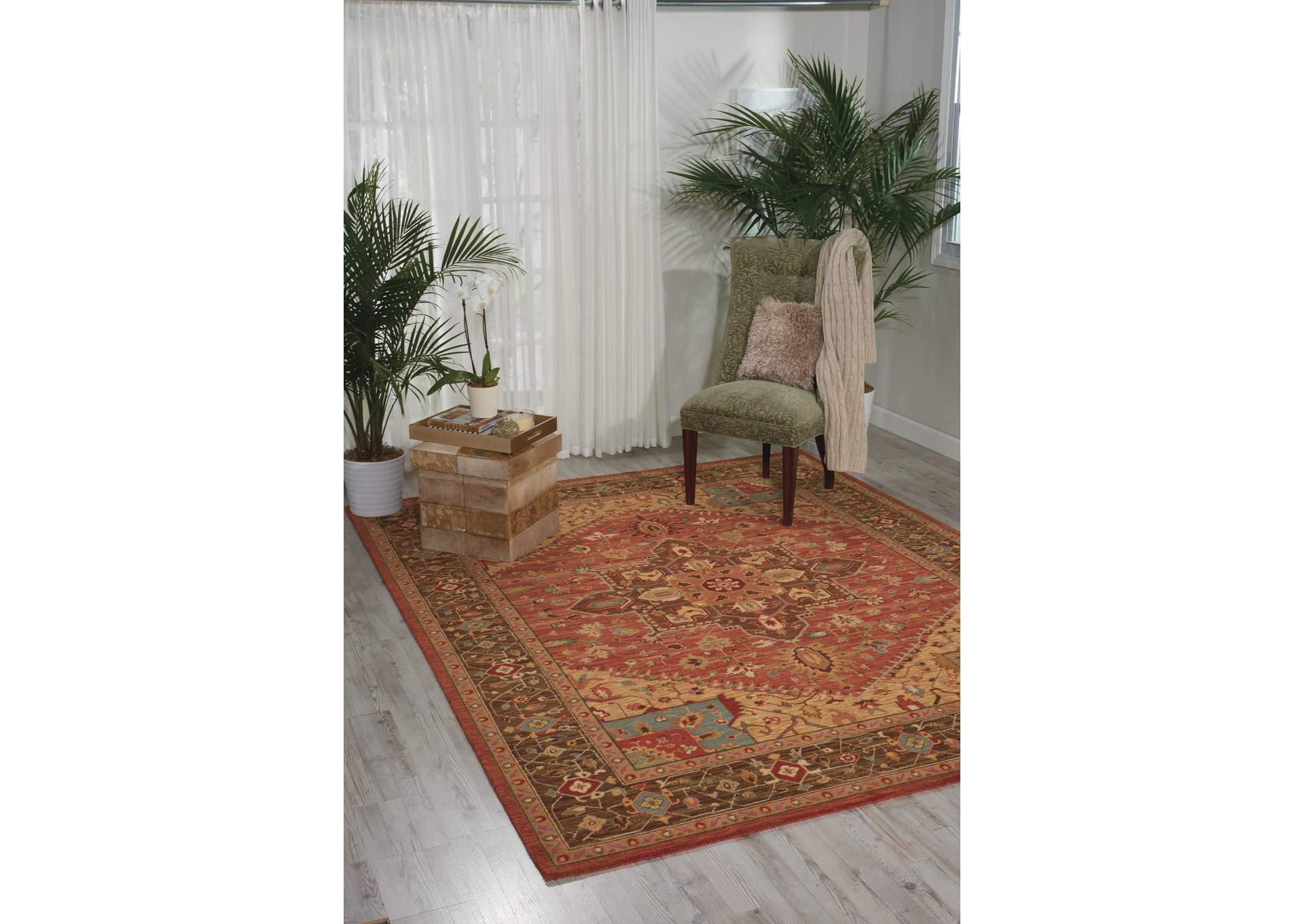 Nourison Living Treasures LI01 Brown 4'x6' Area Rug,Nourison