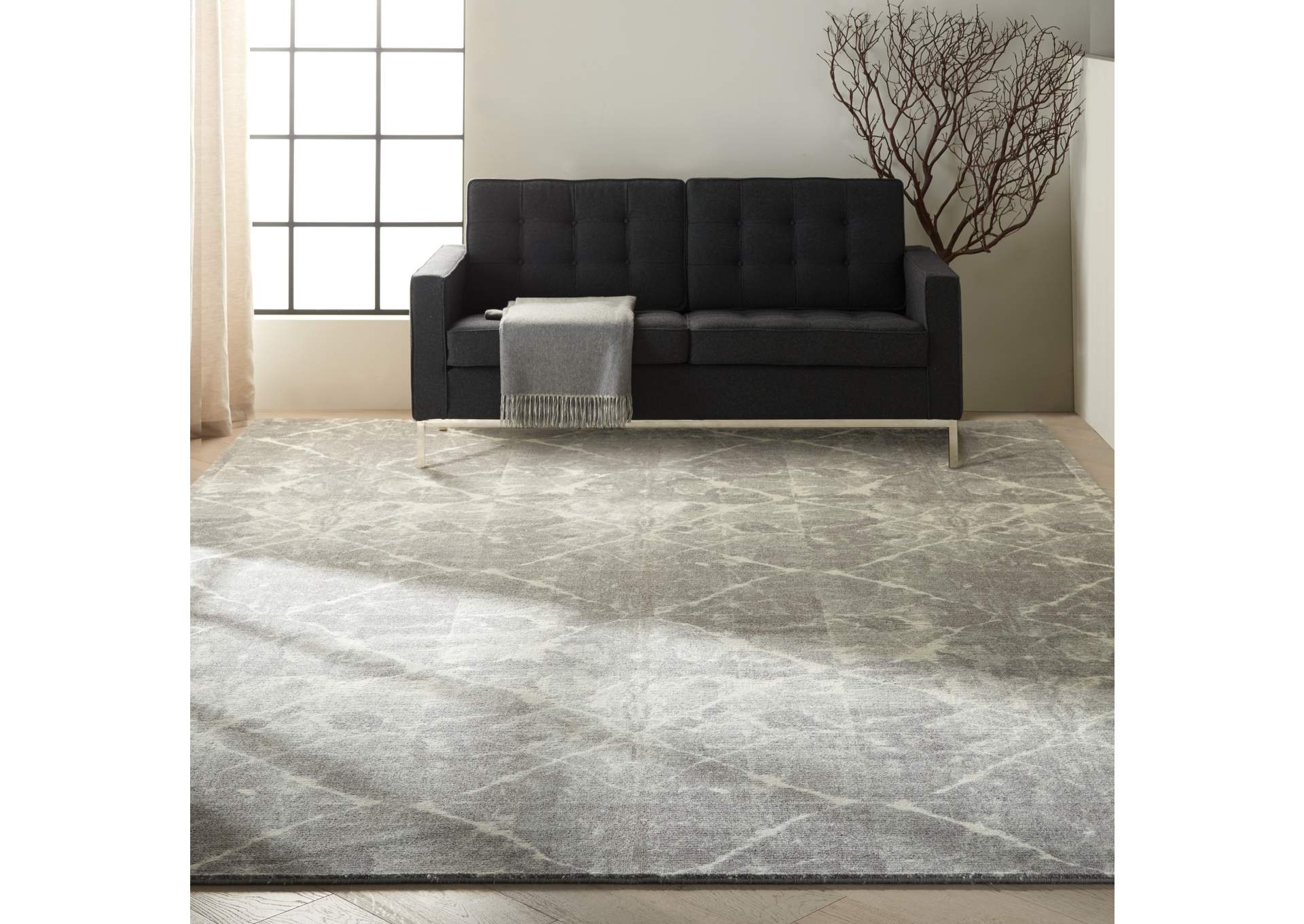 Calvin Klein Home Gradient GDT01 Grey 10'x14' Rug,Nourison