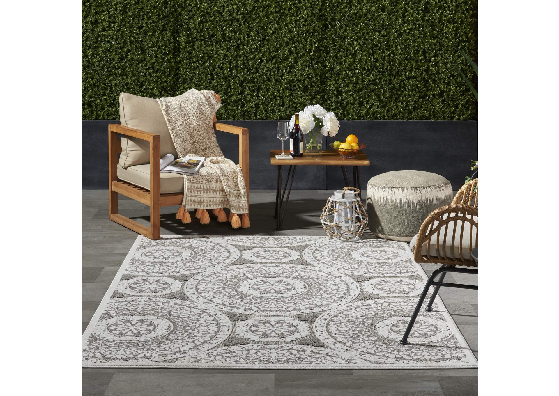 Nourison Key Largo 5'x7' Taupe Area Rug,Nourison