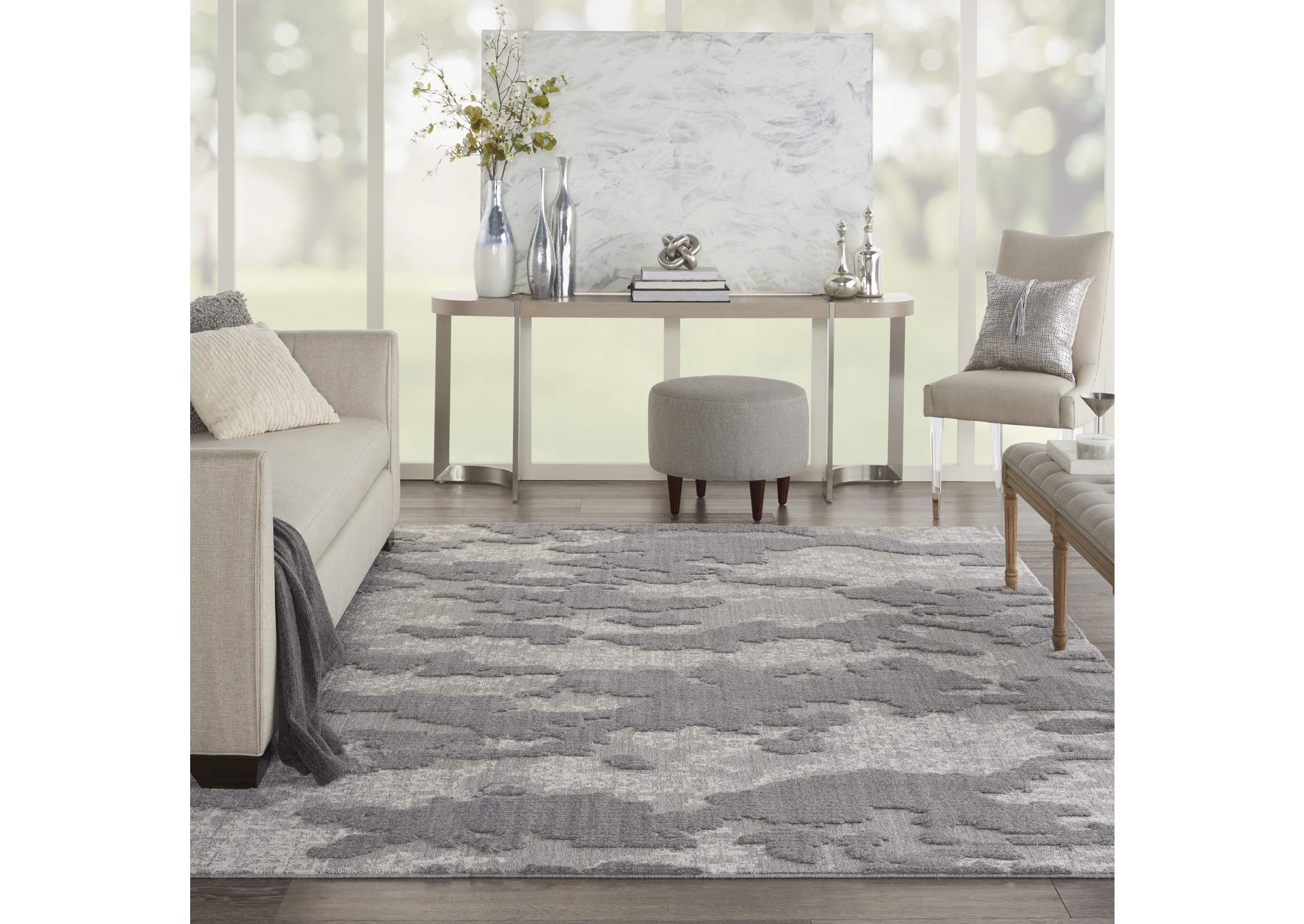 Nourison Zermatt 9' x 12' Ivory Neutral Area Rug,Nourison