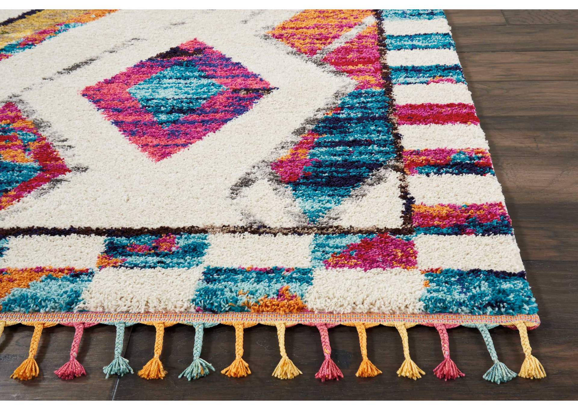 Nourison Nomad NMD02 White Multicolor 9'x12' Oversized Rug,Nourison