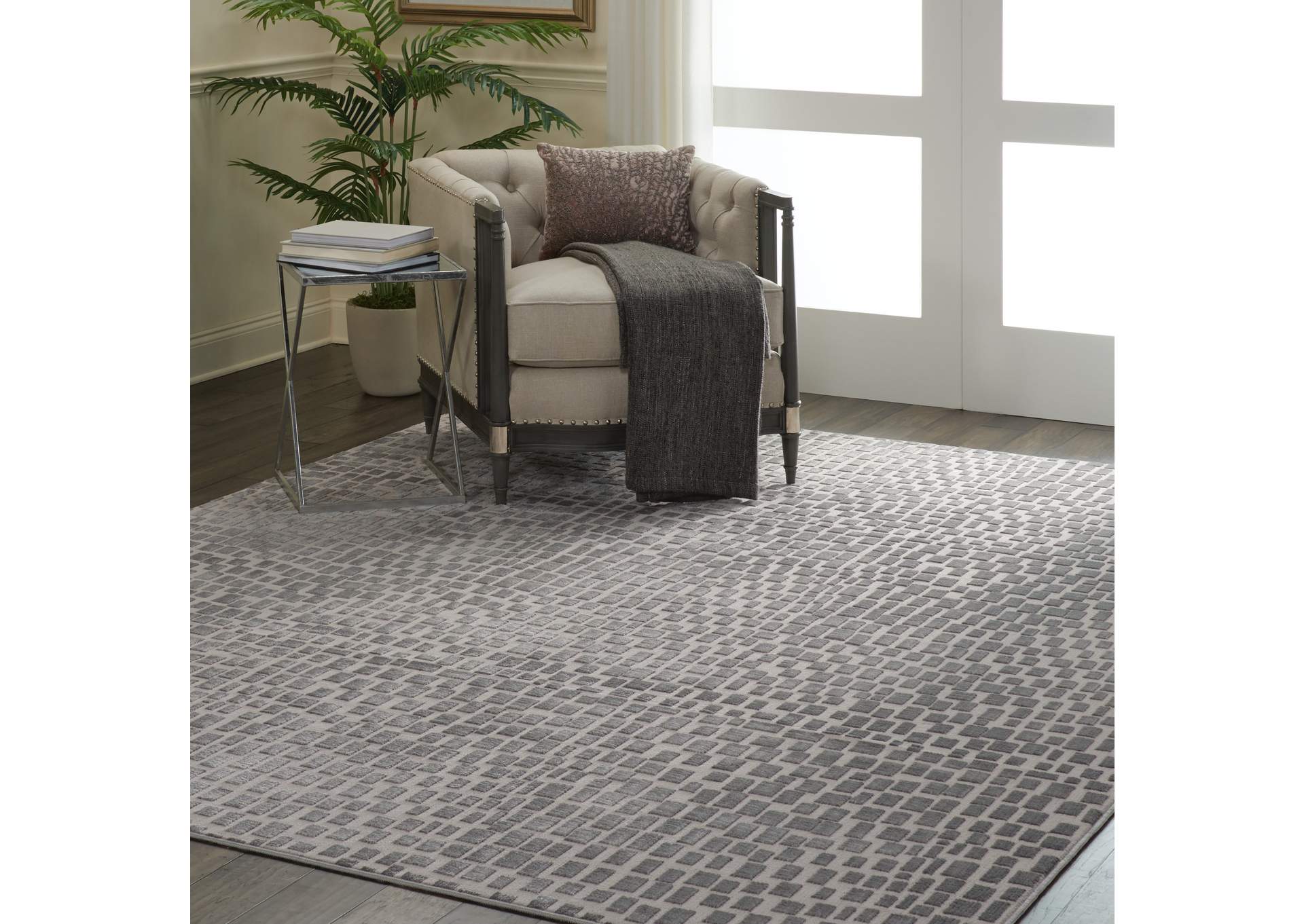 Nourison Urban Chic URC03 Grey 9'x12' Oversized Rug,Nourison