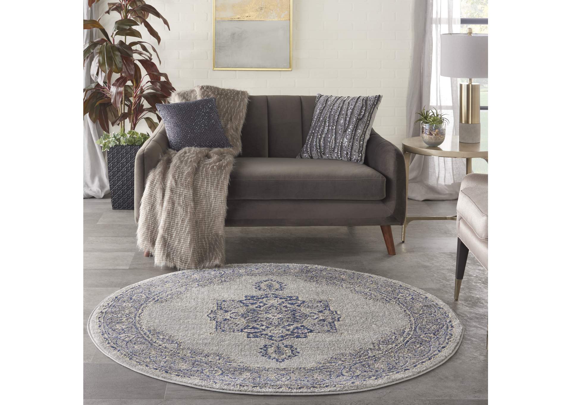 Nourison Tranquil 4' Round Area Rug,Nourison
