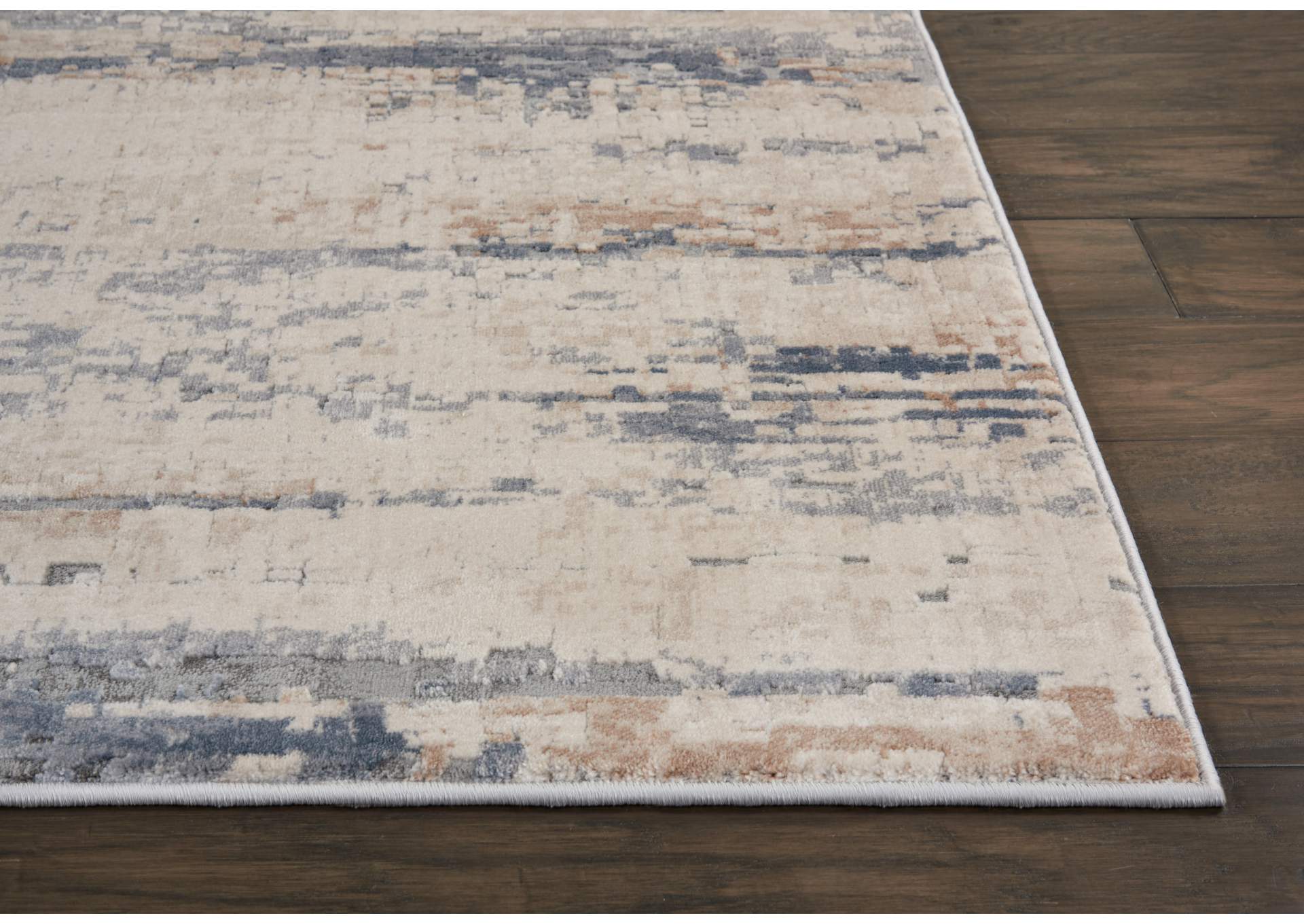 Nourison Rustic Textures RUS04 Beige and Grey 9'x13' Oversized Rug,Nourison