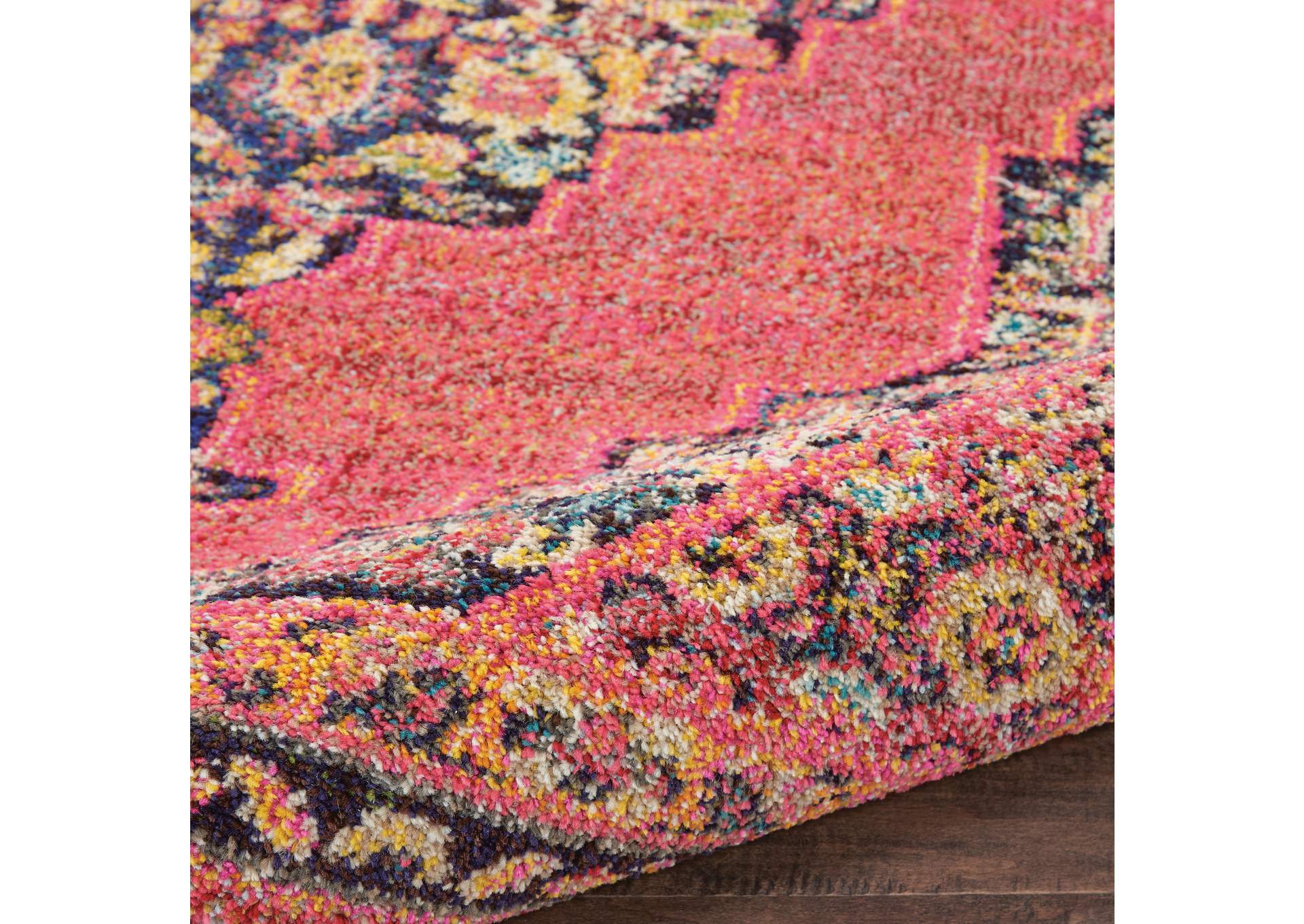 Nourison Passionate PST01 Pink Multicolor 4'x6' Boho Area Rug,Nourison