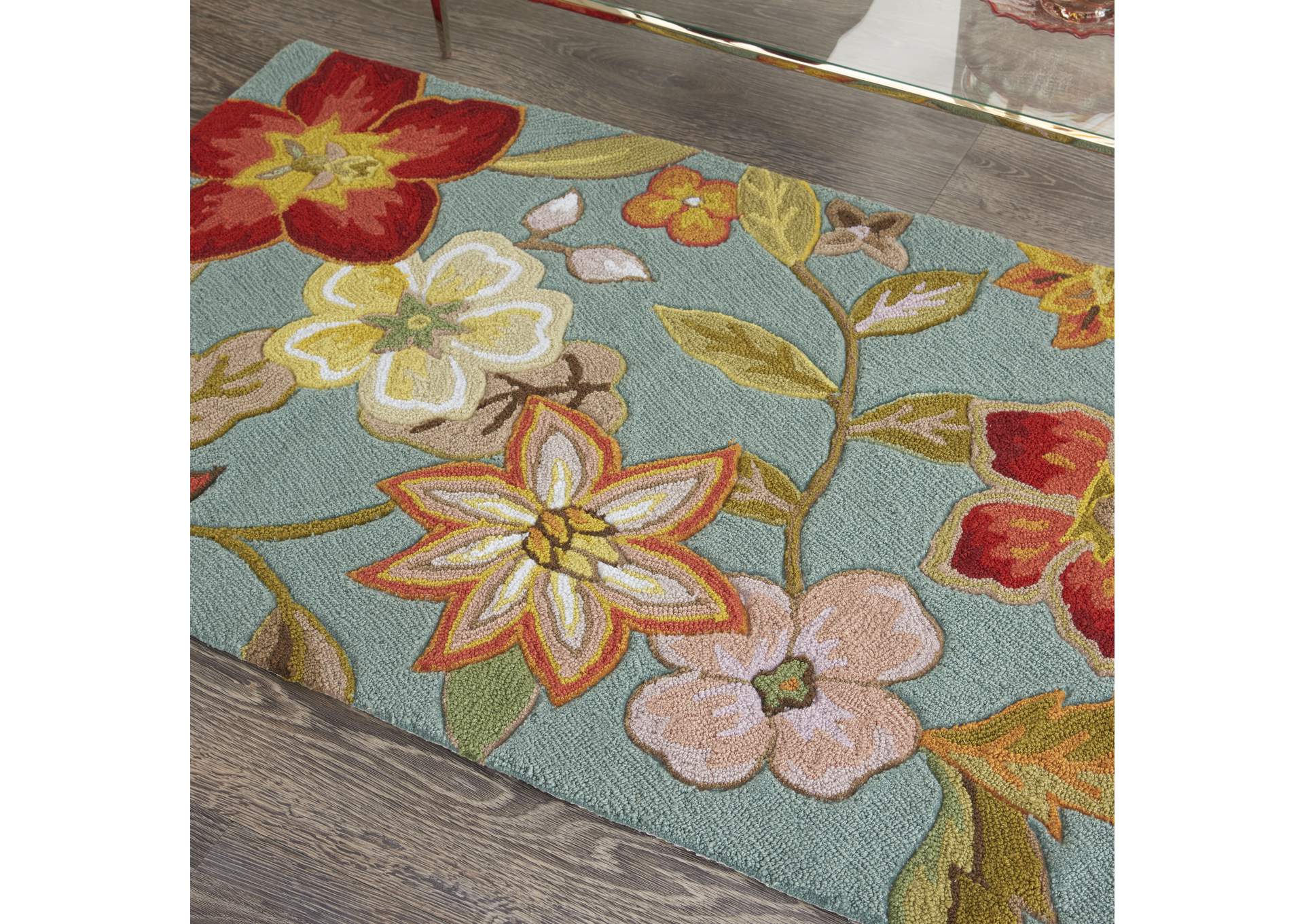 Nourison Fantasy 2'x4' Blue Area Rug,Nourison