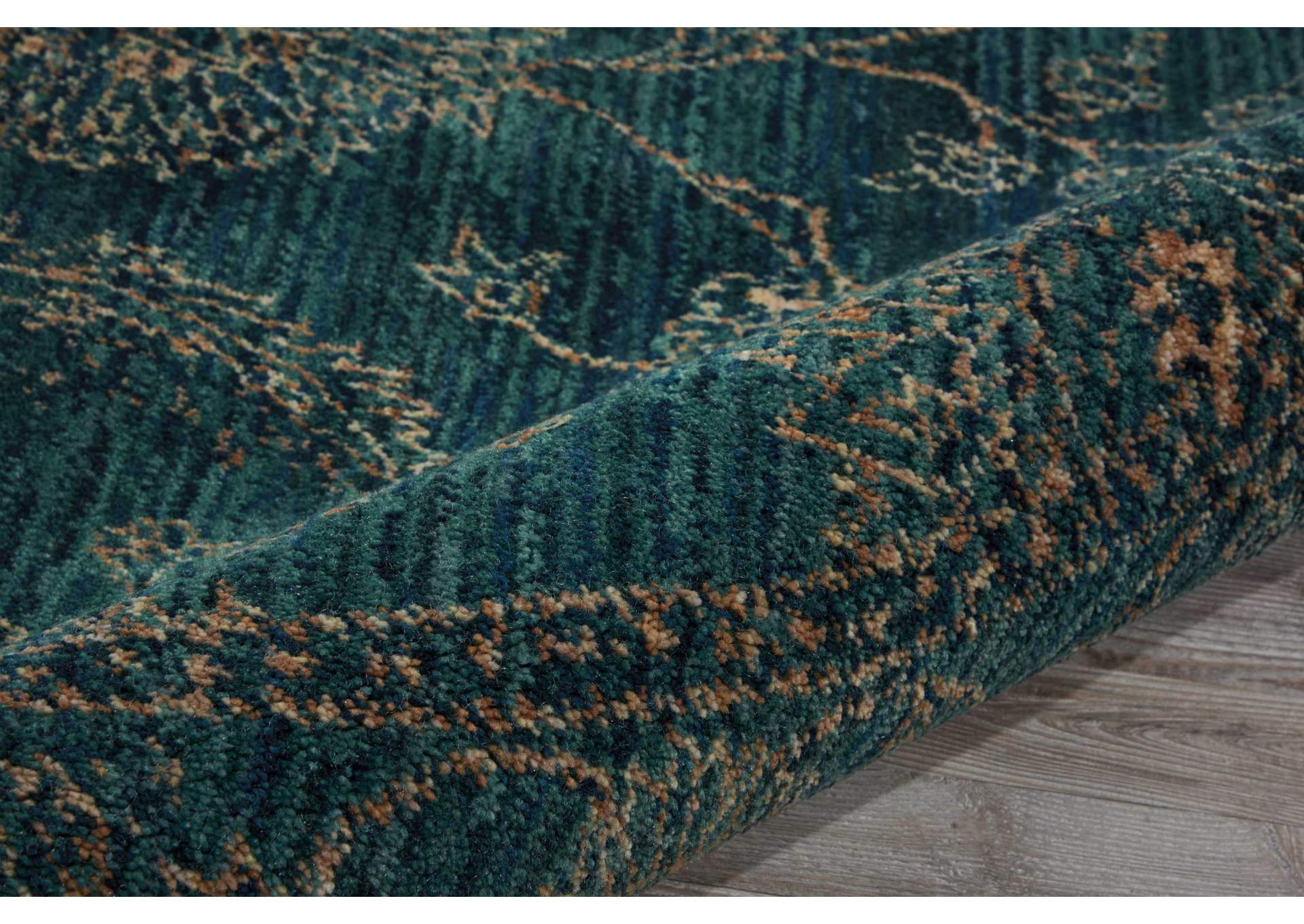 Nourison 2020 NR202 Teal 5' Round Area Rug,Nourison
