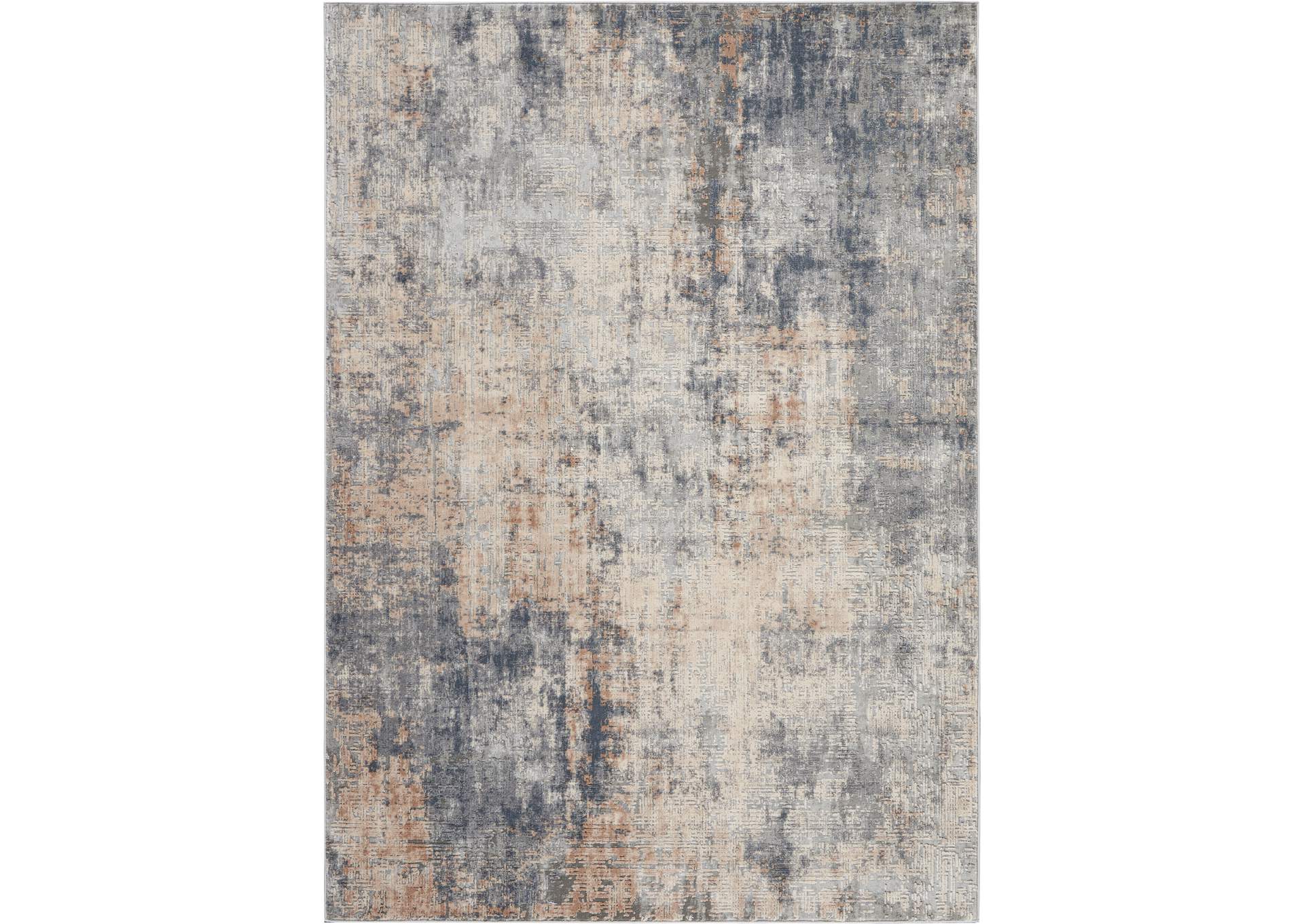 Nourison Rustic Textures RUS01 Grey and Beige 4'x6' Rustic Area Rug,Nourison