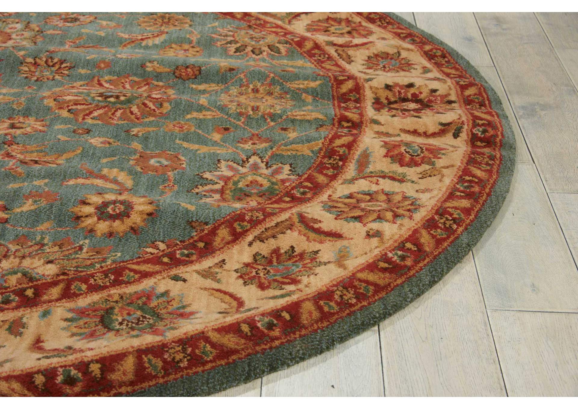 Nourison Living Treasures LI05 Blue 6' Round Area Rug,Nourison