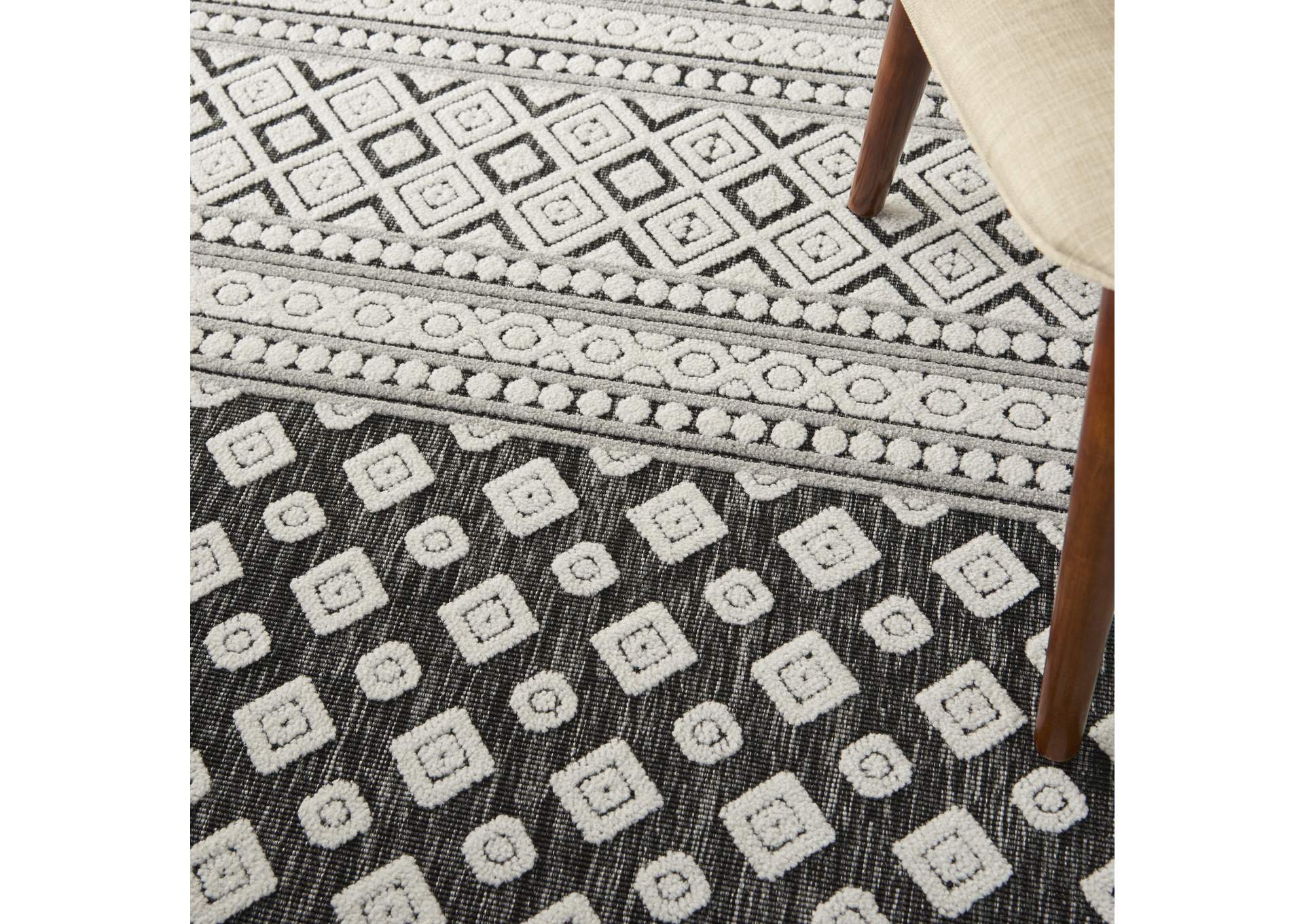 Nourison Key Largo 4'x6' Dark Grey Area Rug,Nourison