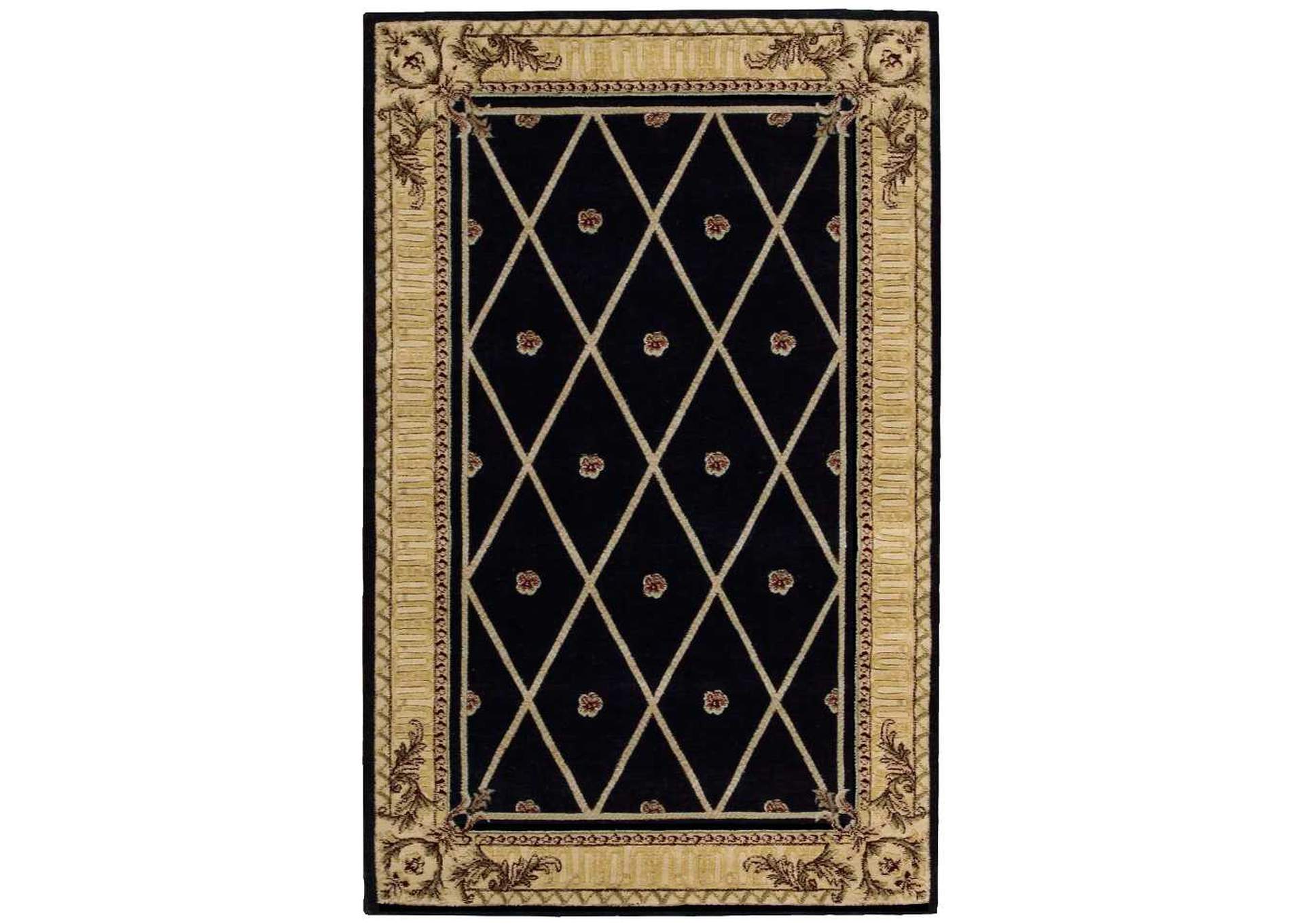 Nourison Ashton House AS03 Black 4'x6' Area Rug,Nourison