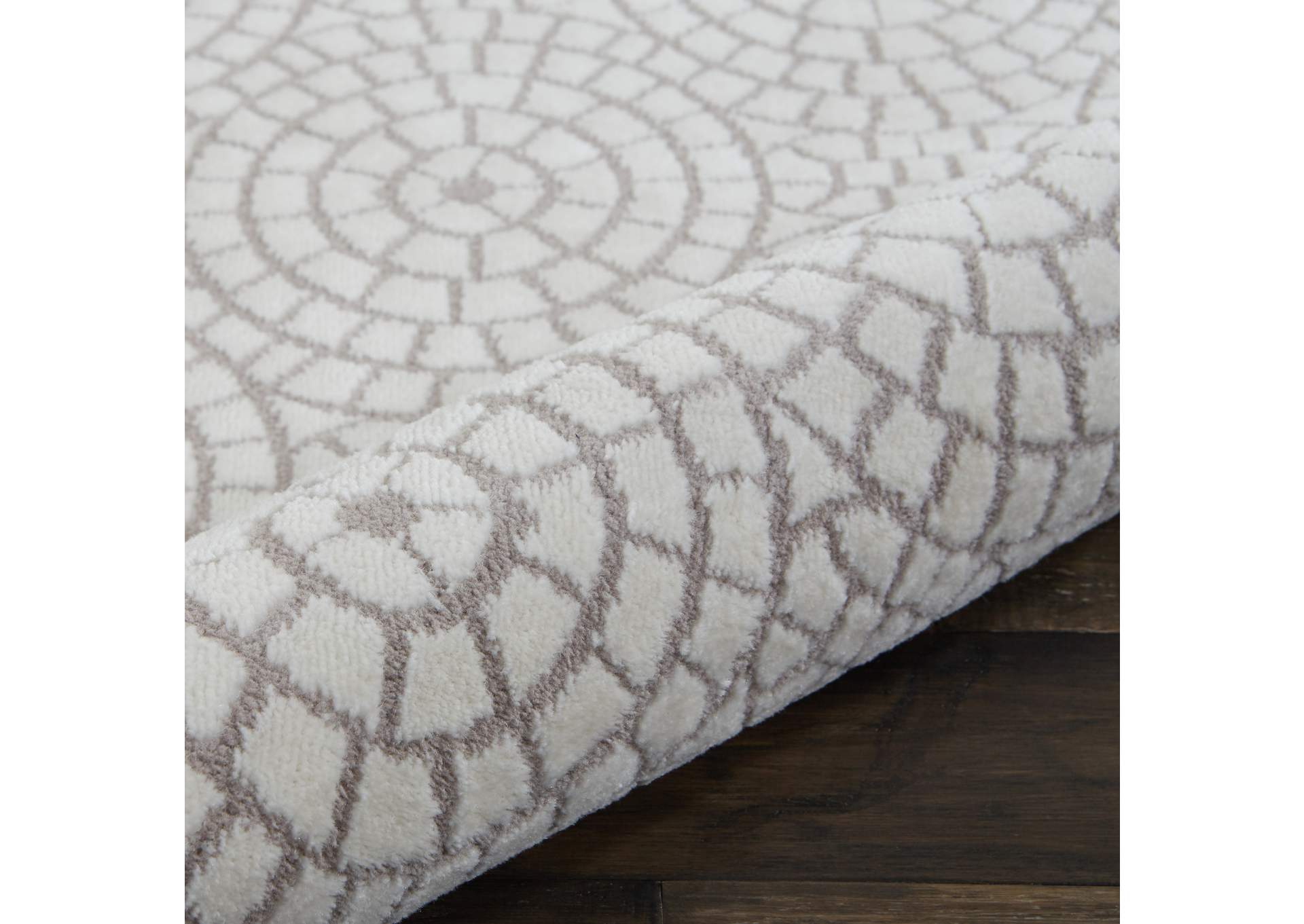 Nourison Urban Chic URC04 White 7' Runner Hallway Rug,Nourison