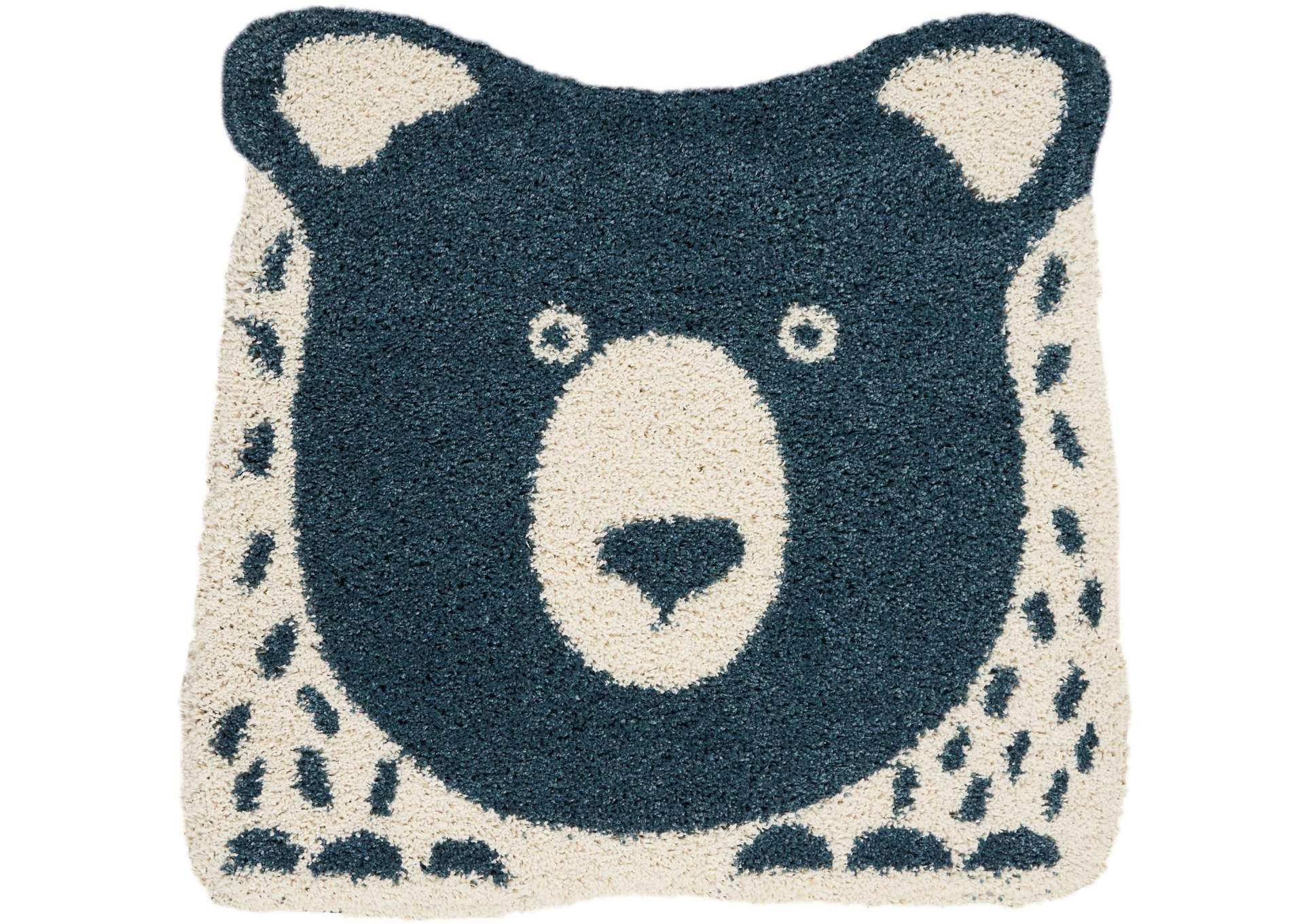 Nourison Hudson DS100 Blue 4' Freeform Area Rug,Nourison