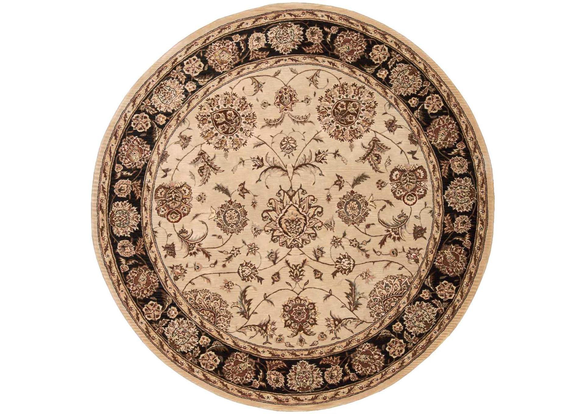 Nourison 2000 2207 Beige 6' Round Area Rug,Nourison