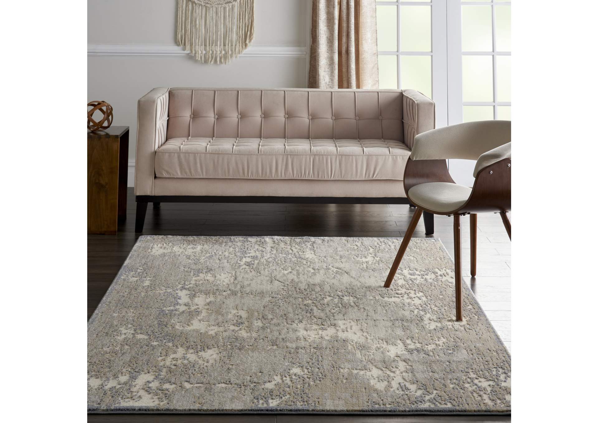 kathy ireland Home Sahara KI392 Beige and Ivory 4'x6' Area Rug,Nourison