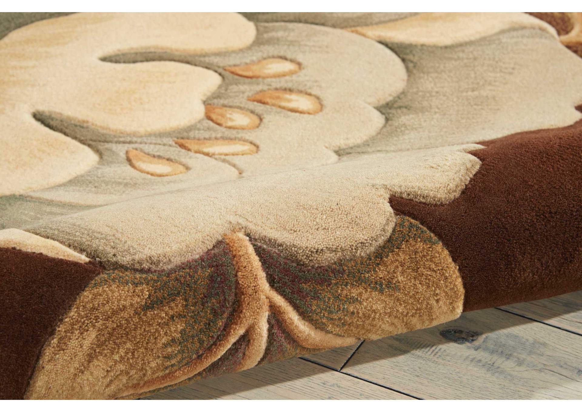 Nourison Tropics TS09 Brown 4'x6' Area Rug,Nourison