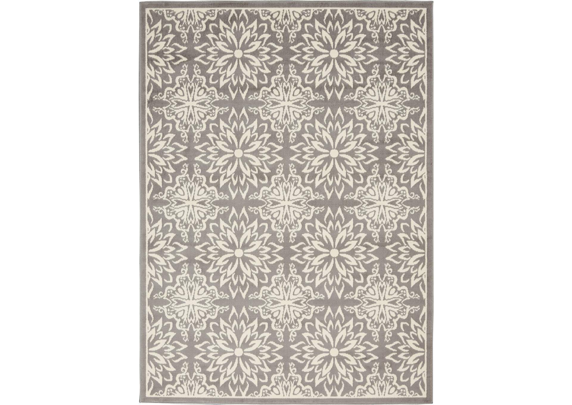Nourison Jubilant JUB06 Grey 4'x6' Beach Area Rug,Nourison