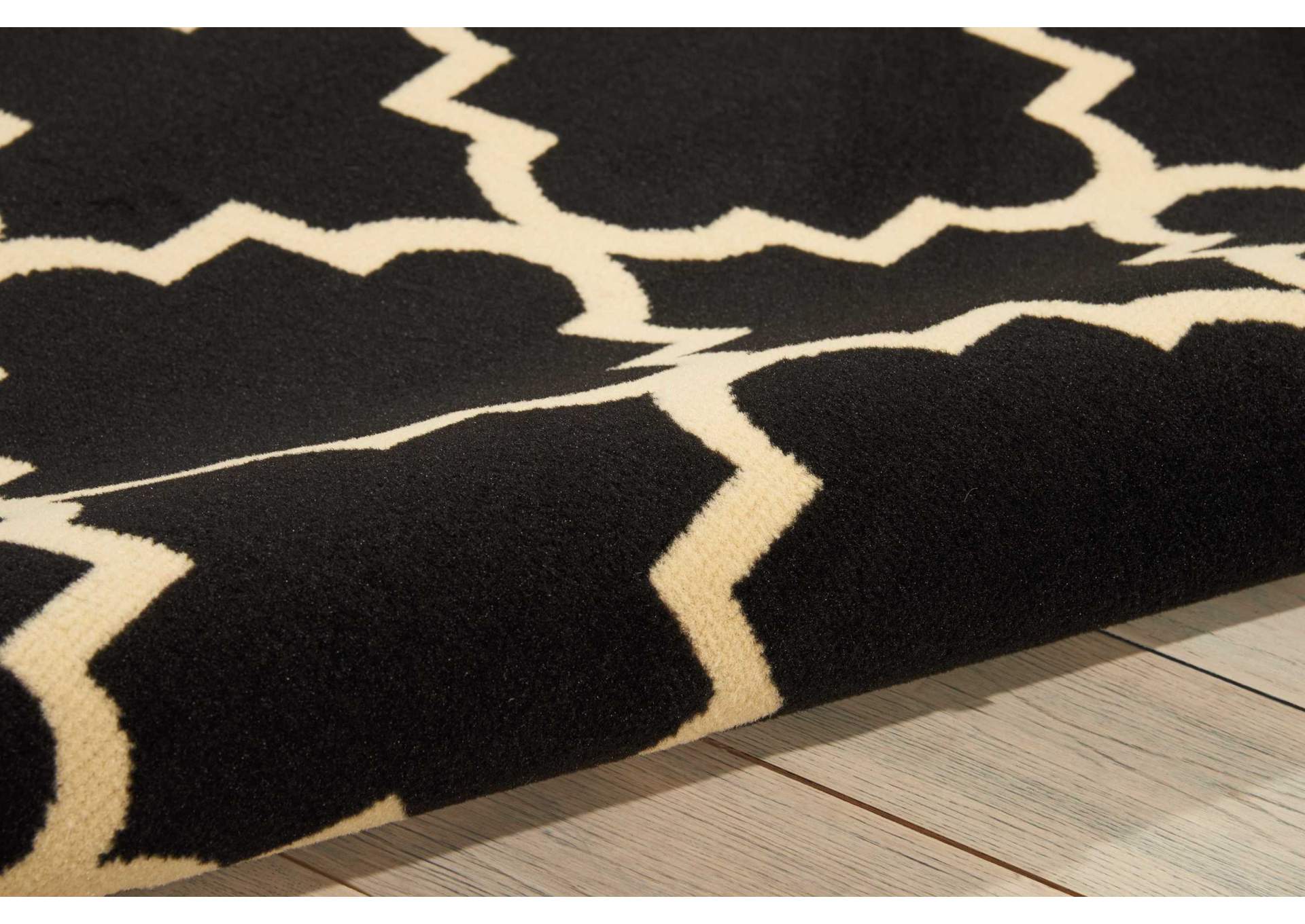 Nourison Grafix GRF08 Black 5'x7' Area Rug,Nourison